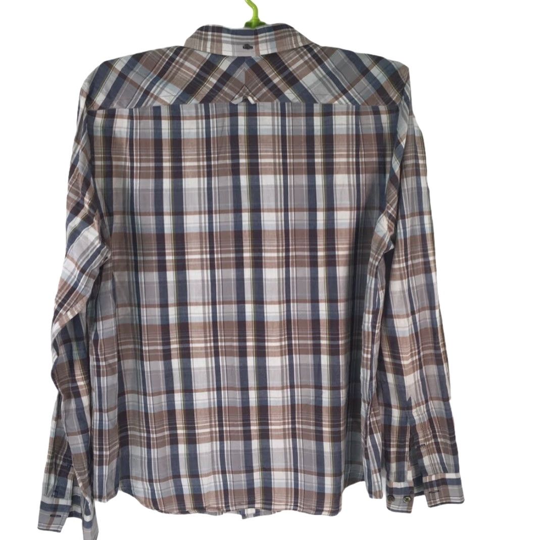 DKNY DKNY Jeans Plaid Button Up Shirt Men’s Multicolor Gray Long Sleeve Pocket XL Shirt Size US XL / EU 56 / 4 - 3 Thumbnail