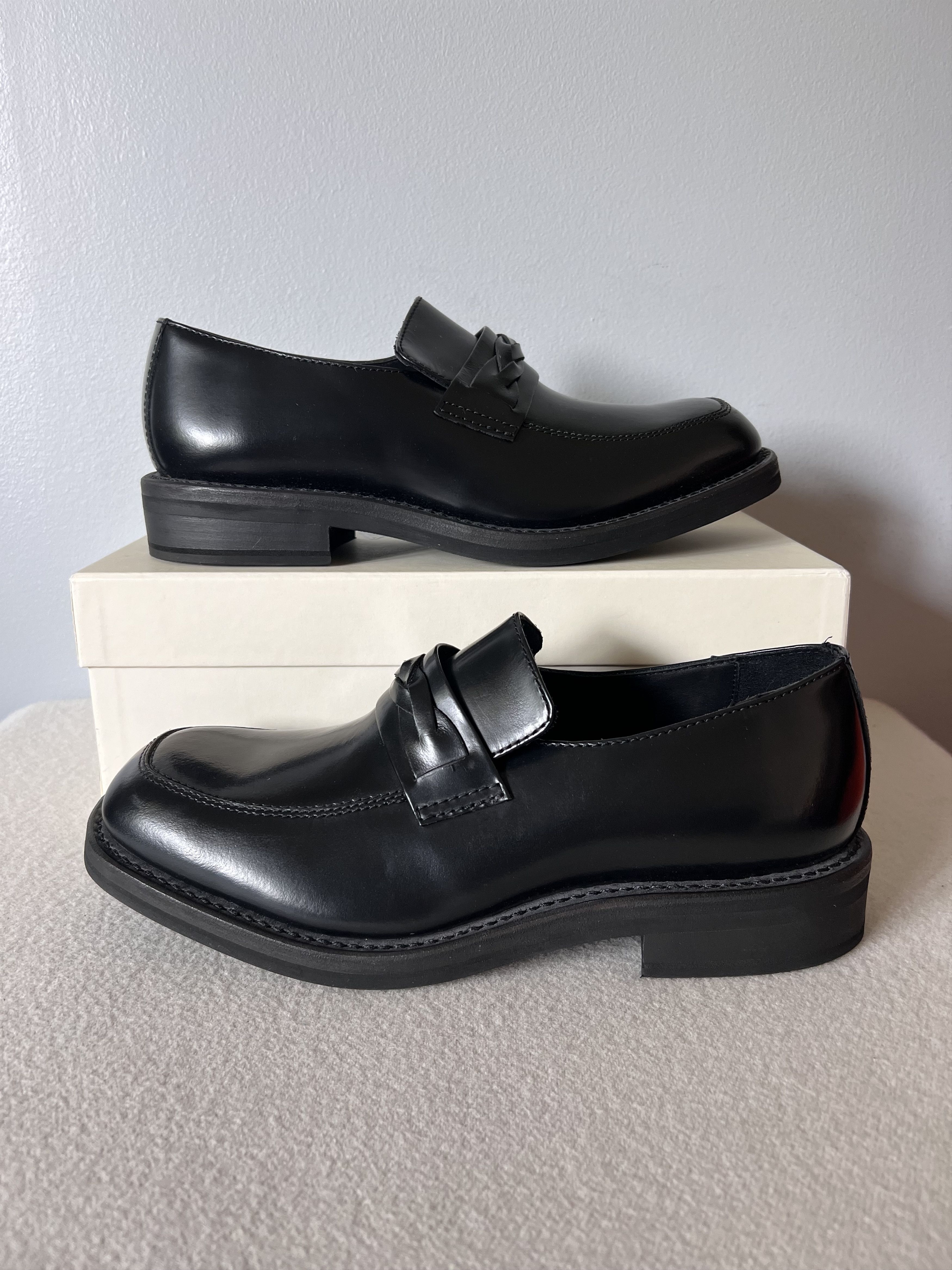 Our Legacy Our Legacy Nakano Loafers in Glazed Black Leather Size US 11 / EU 44 - 2 Thumbnail