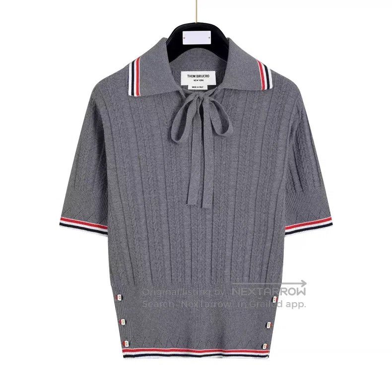Thom Browne Thom Browne Knitted short-sleeved shirt Size S / US 4 / IT 40 - 1 Thumbnail