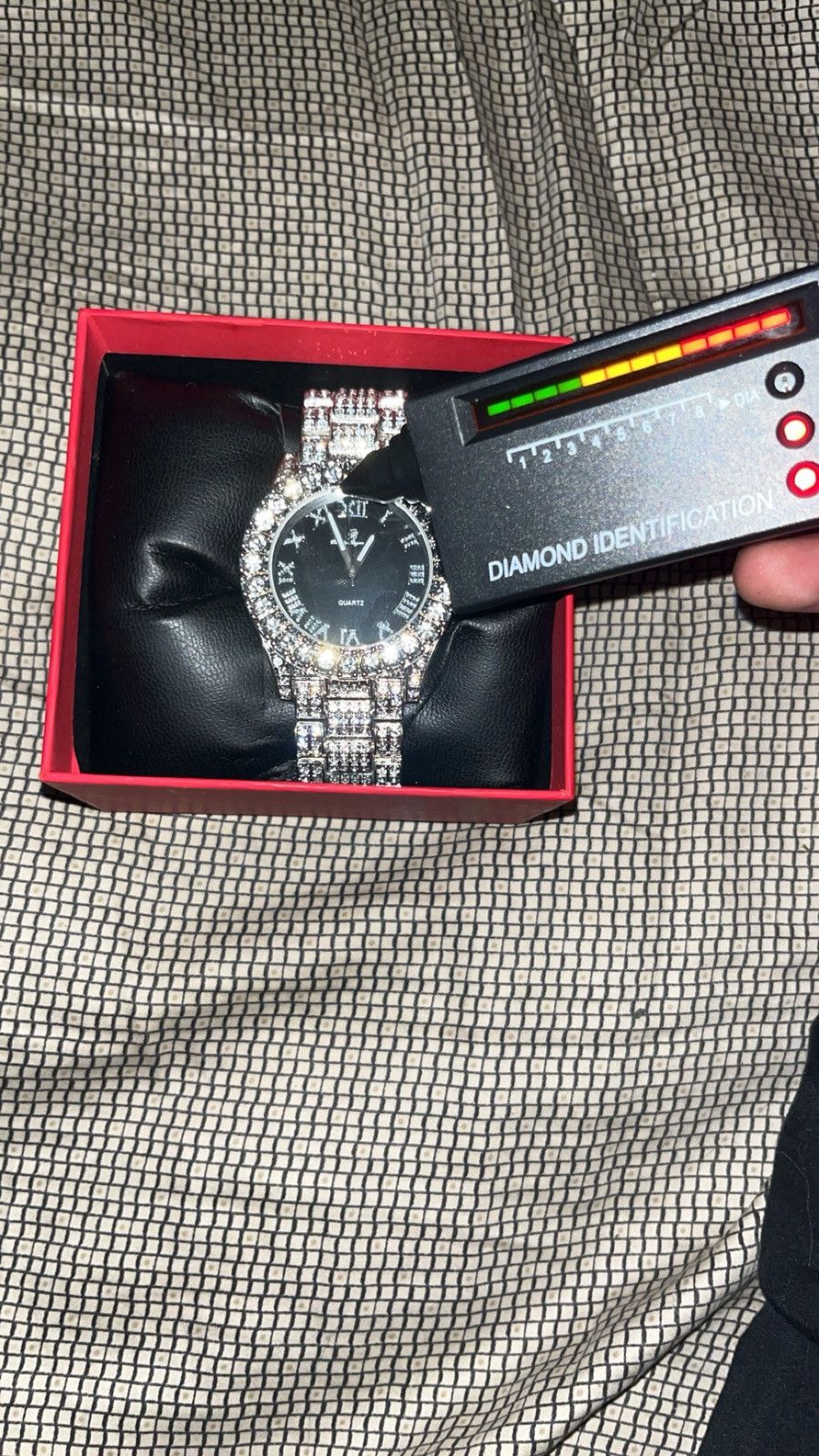 Other Iced Out Black Face Moissanite Watch Size 42 - 1 Thumbnail