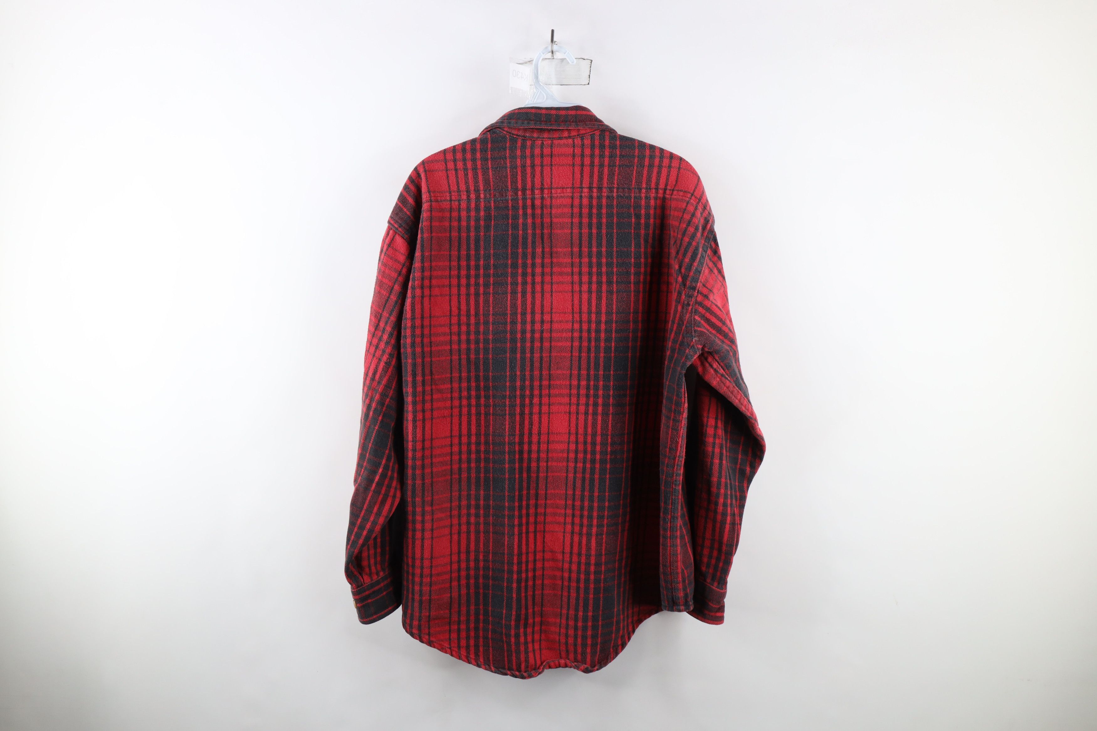 Vintage Vintage 90s Streetwear Heavyweight Button Shirt Plaid Size US L / EU 52-54 / 3 - 7 Thumbnail