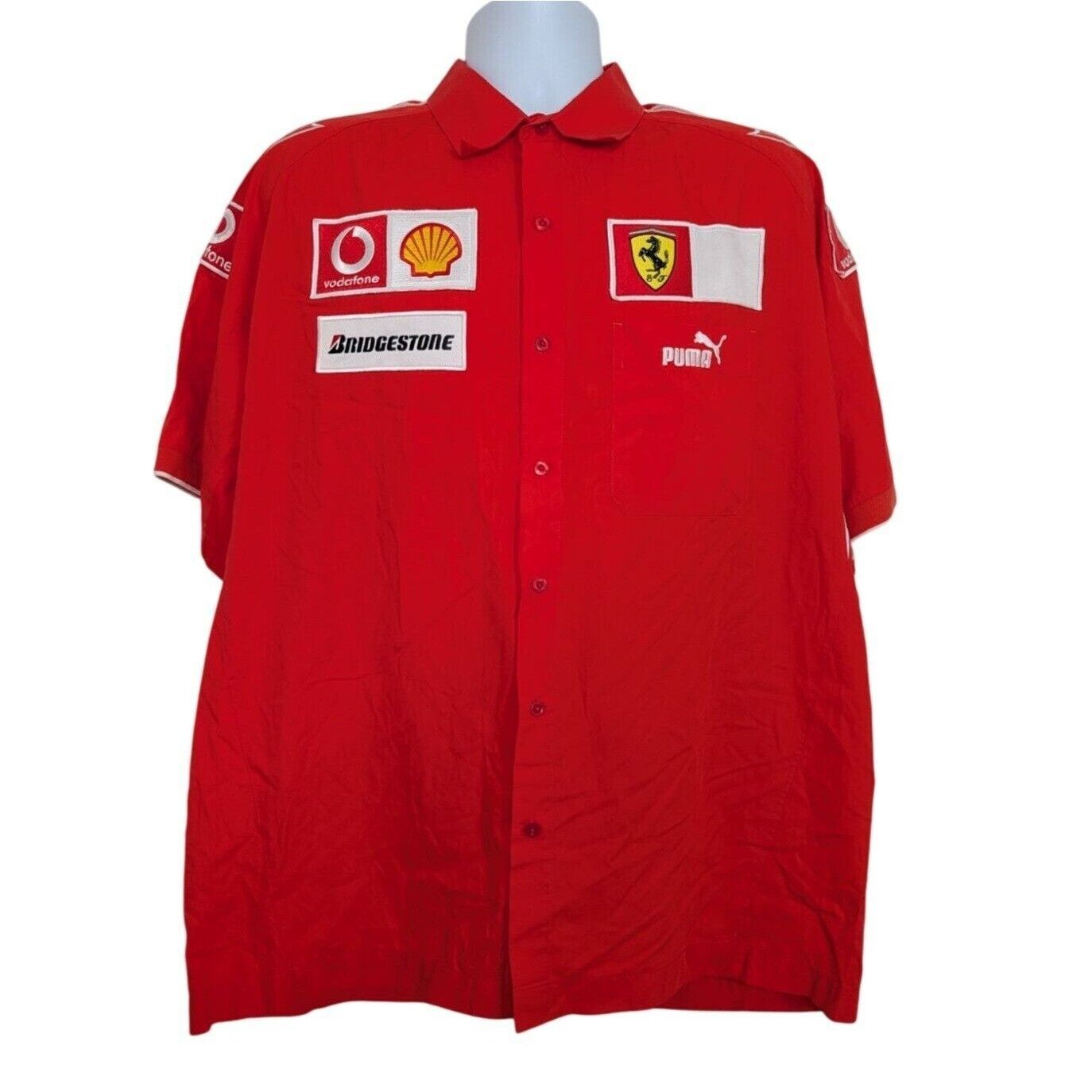 Designer Puma Scuderia Ferrari Team Racing Shirt Mens Size XL Red Size US XL / EU 56 / 4 - 1 Thumbnail