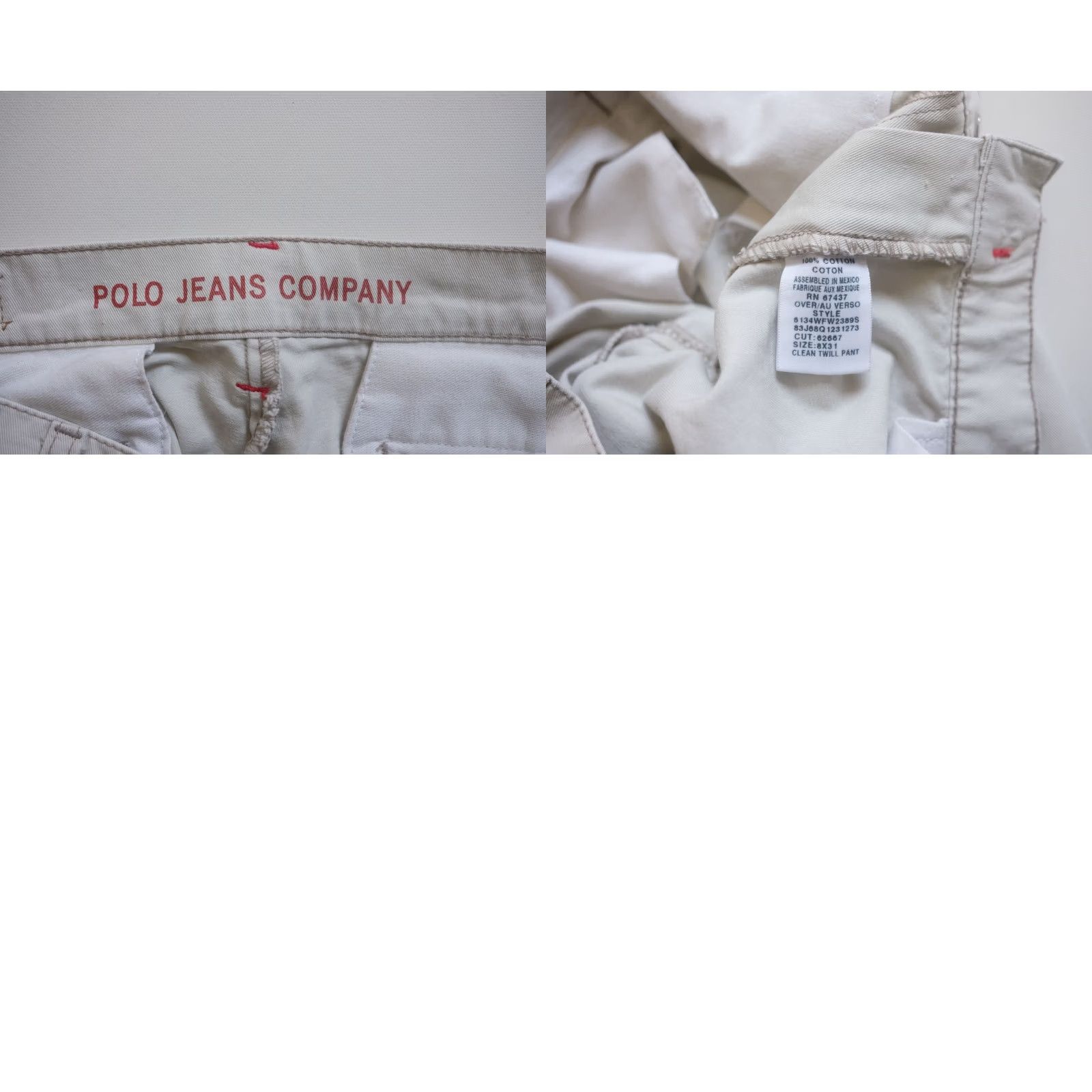 Ralph Lauren VINTAGE RALPH LAUREN FLARE Jeans 8 100% COTTON KHAKI SZ 90s Y2K RETRO POLO JEAN COMPANY Size 30" / US 8 / IT 44 - 8 Thumbnail