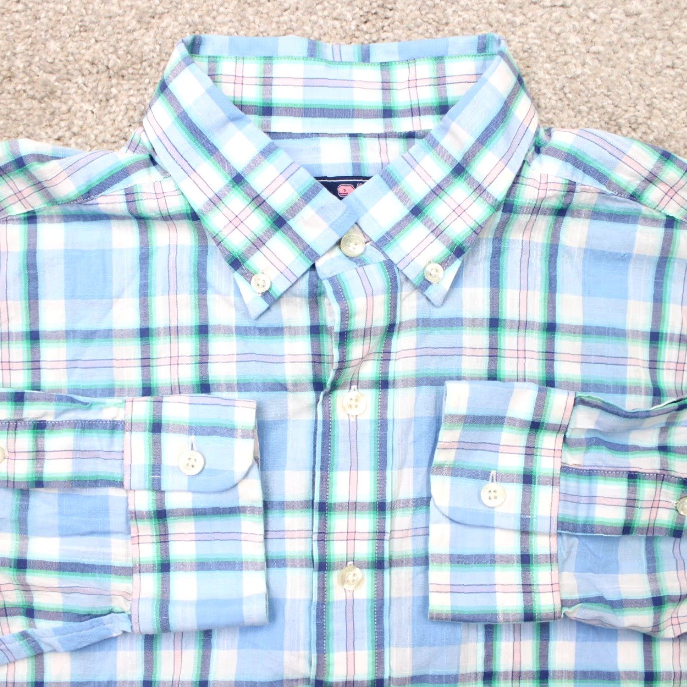 Vineyard Vines Vineyard Vines Murray Shirt Mens Large Blue/Pink Classic Fit Long Sleeve Cotton Button-Up Shirt Size US L / EU 52-54 / 3 - 2 Thumbnail