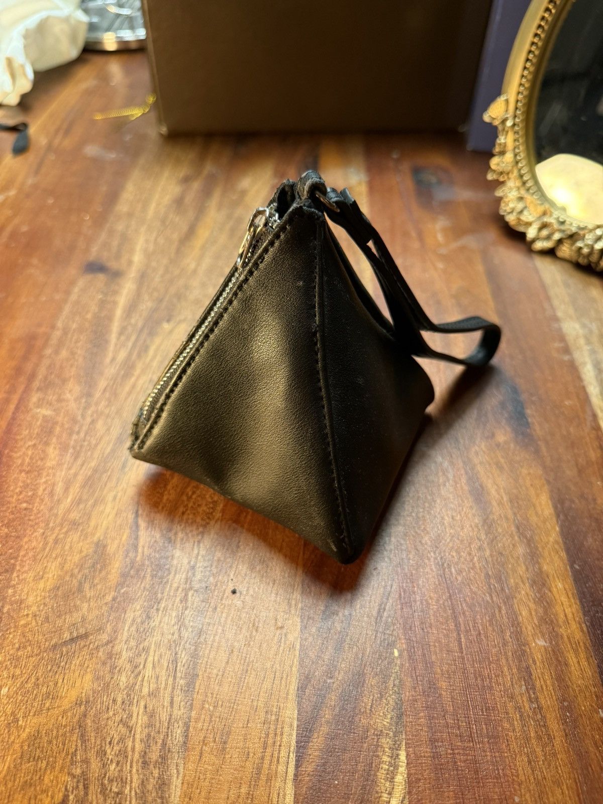 Other Sleek Black Pyramid Wristlet – Minimalist Style with a Twist Size ONE SIZE - 5 Thumbnail
