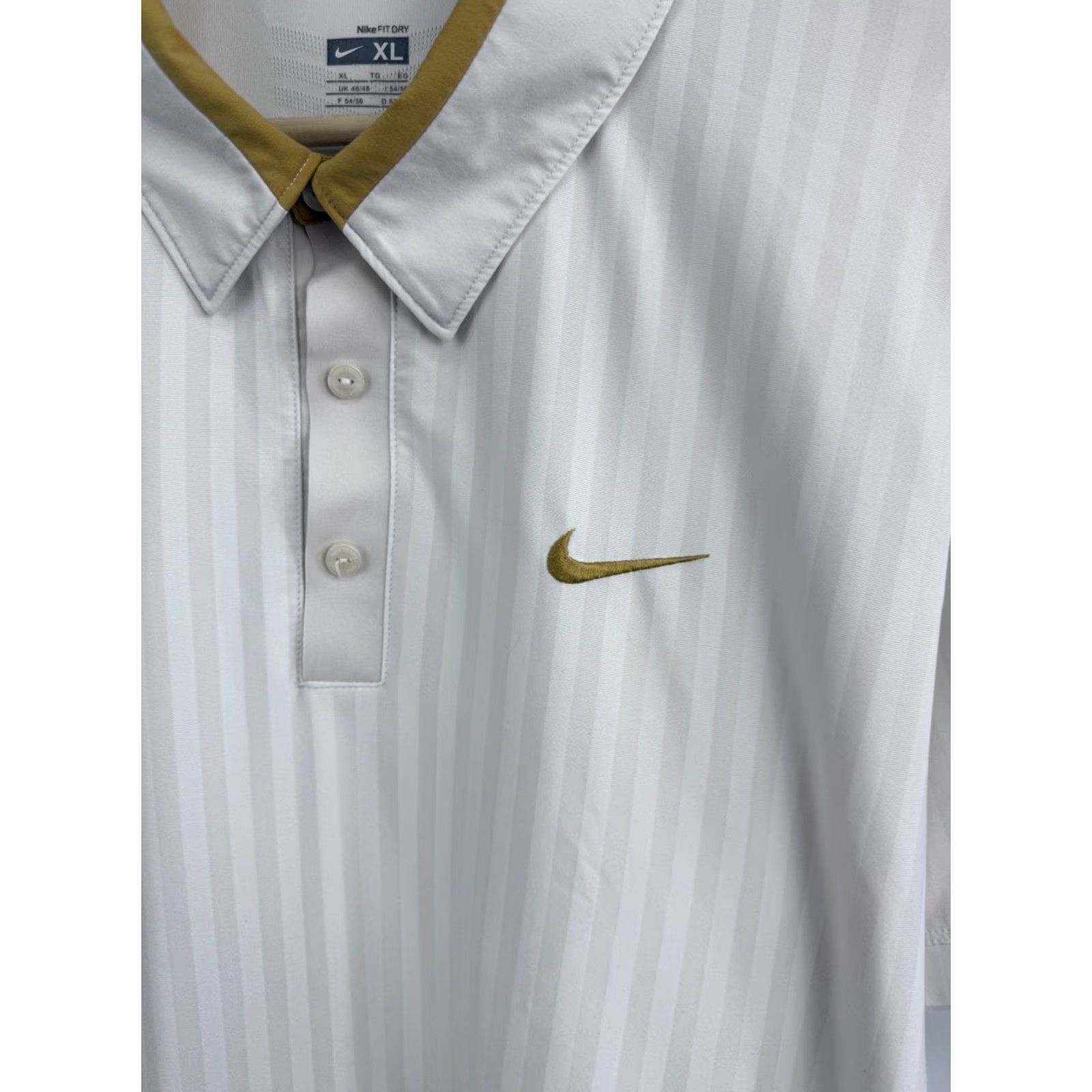 Nike Nike RF Wimbledon Polo XL White/Gold Men's Tennis Shirt Size US XL / EU 56 / 4 - 5 Thumbnail