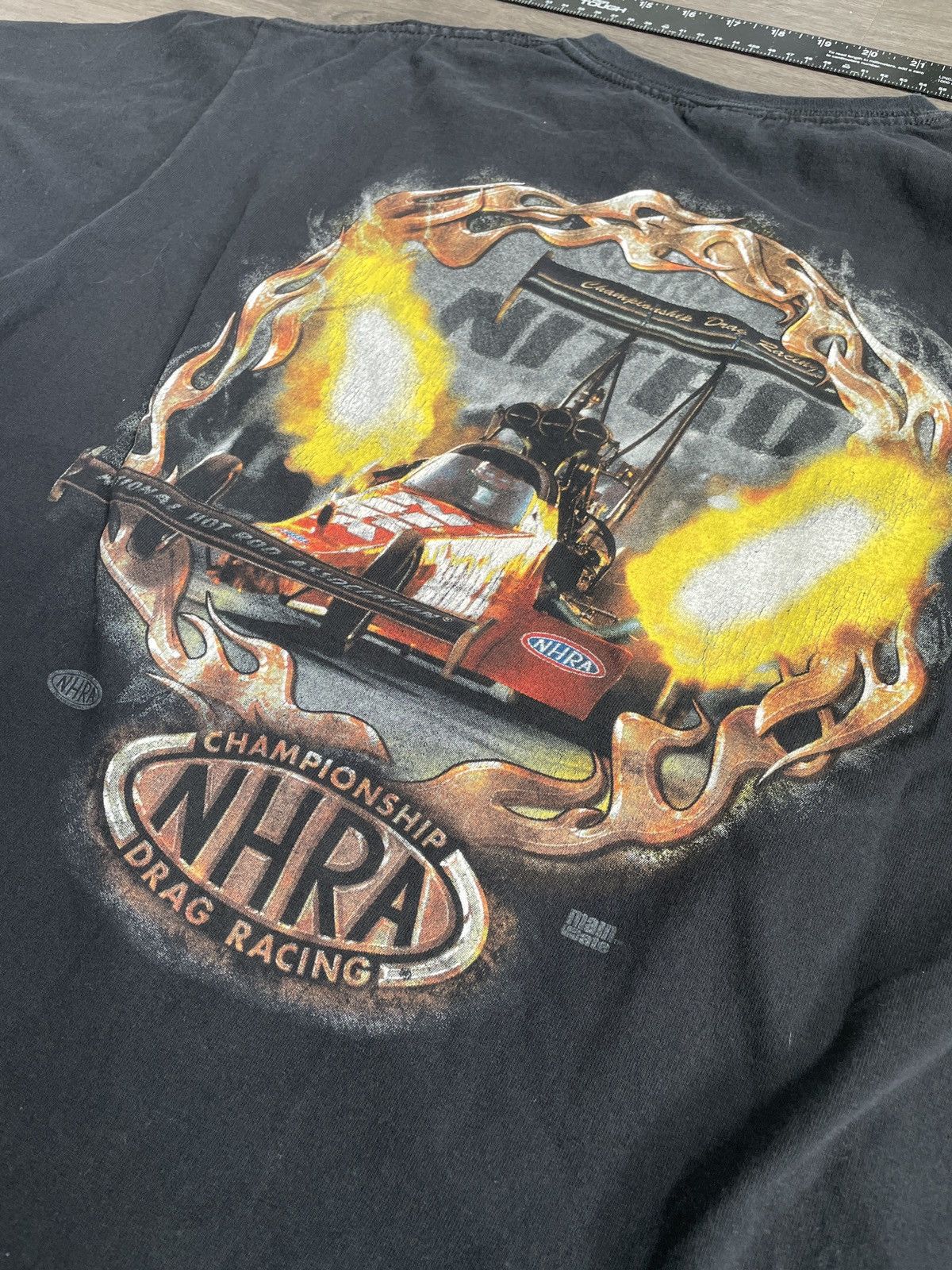 NASCAR × Vintage Y2K AOP NHRA “Drag Car Racing” Graphic Shirt (Sz. XL) Size US XL / EU 56 / 4 - 2 Thumbnail
