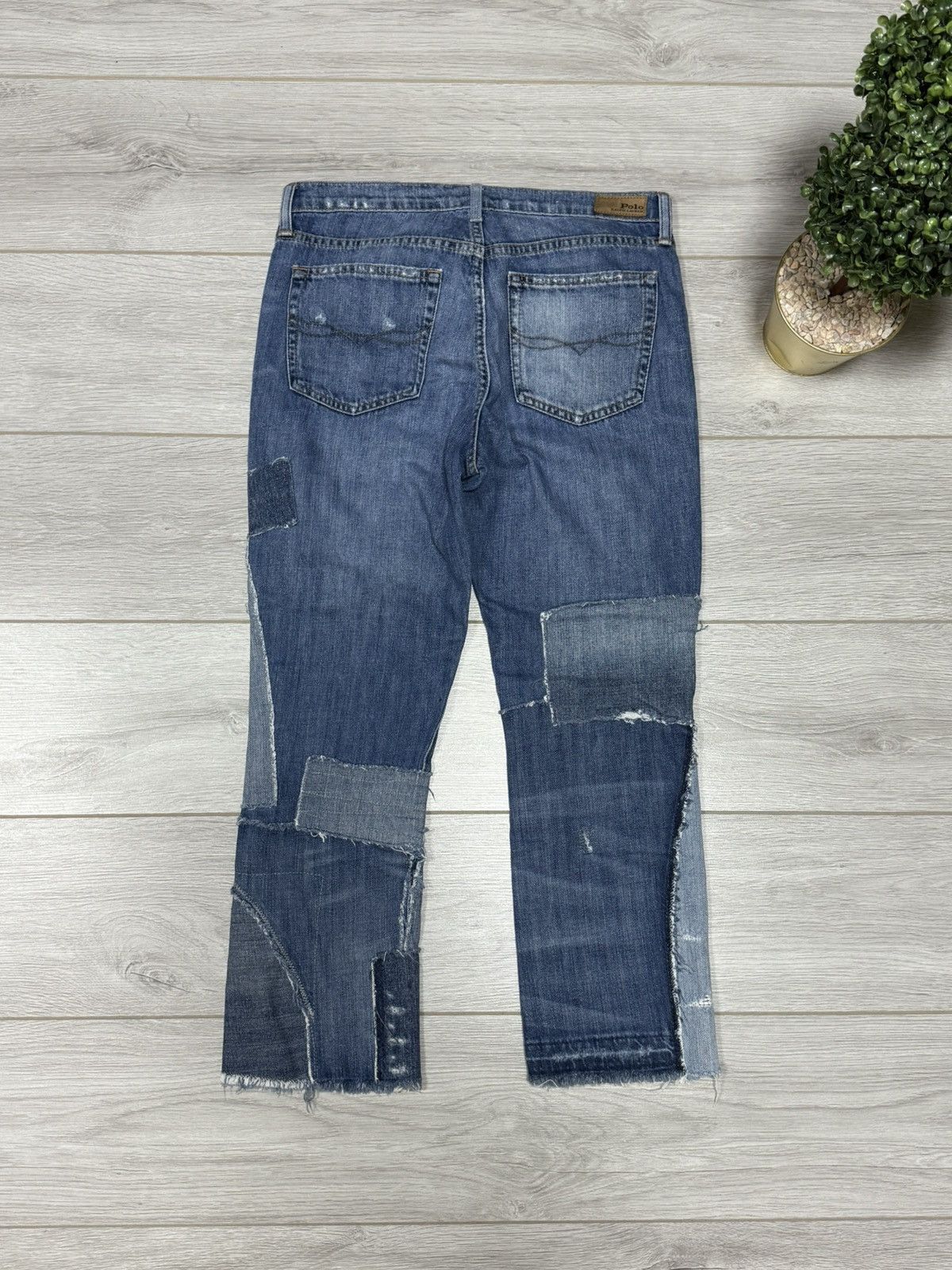 Polo Ralph Lauren POLO Ralph Lauren patchwork pieces jeans sewn pants vintage Size US 29 - 7 Thumbnail