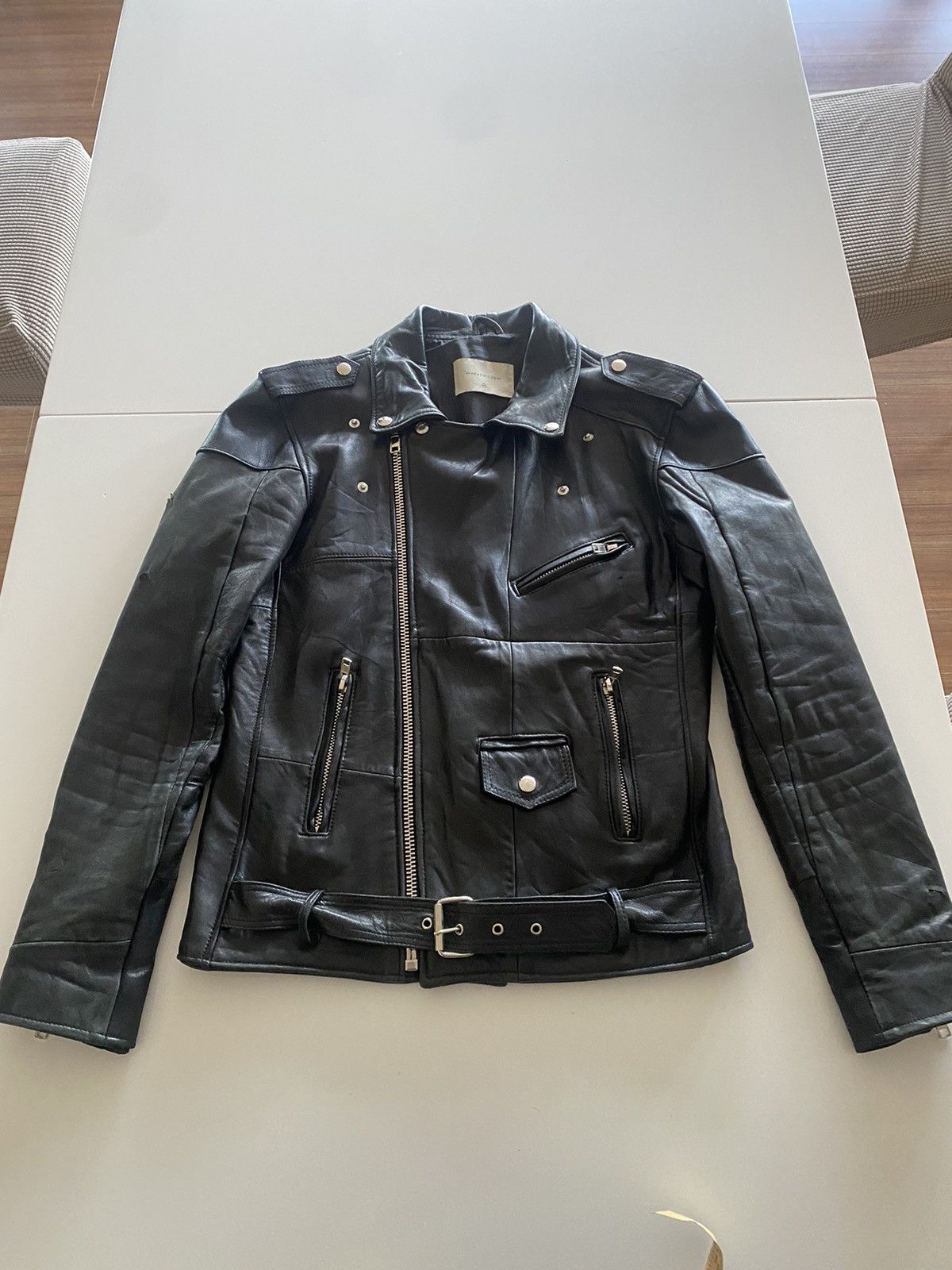 Deadwood × Vintage Recycled Leather Moto jacket Size US M / EU 48-50 / 2 - 2 Thumbnail
