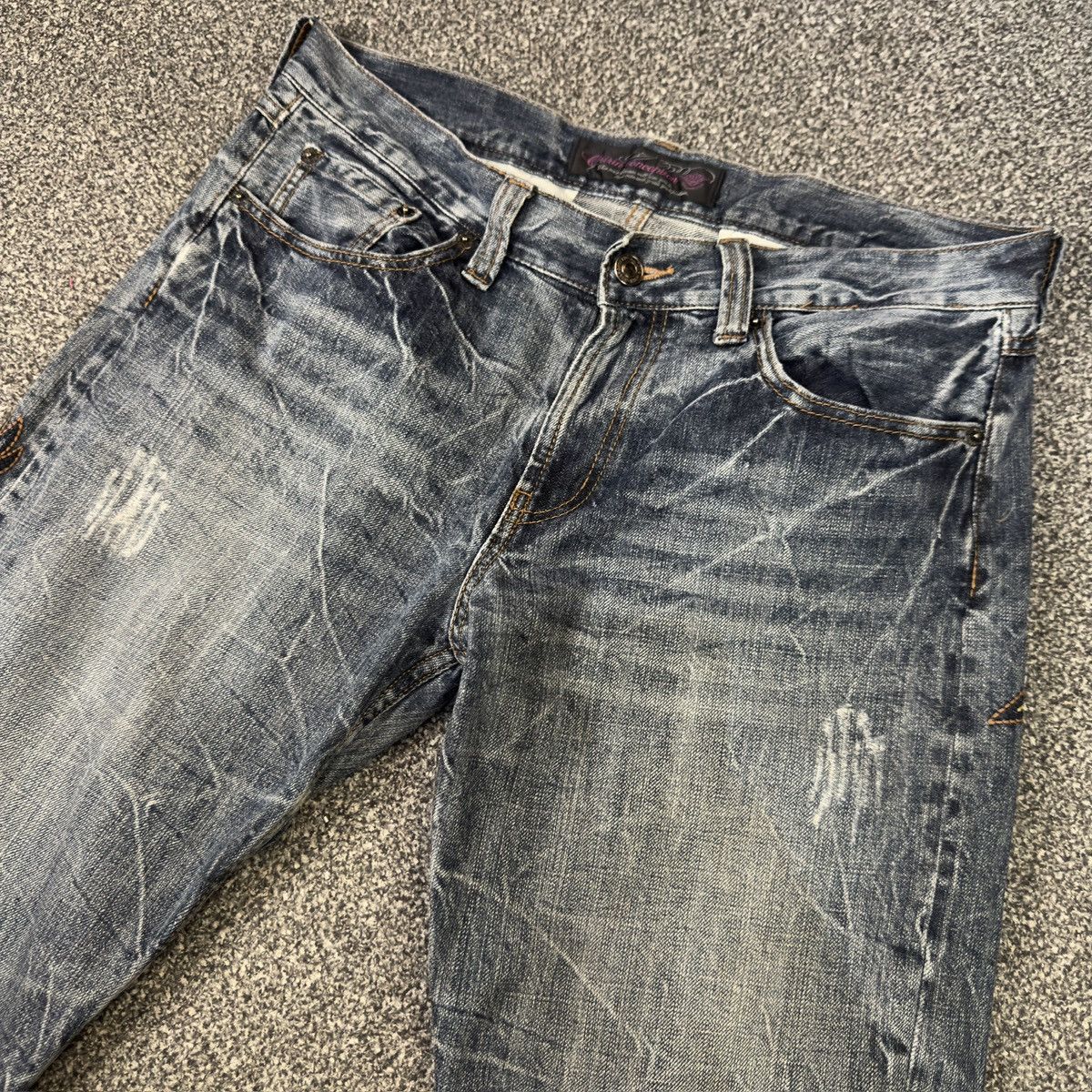 If Six Was Nine 90s Japanese Embroidered Tribal Oririn Seditionaries Denim Size US 33 - 4 Thumbnail