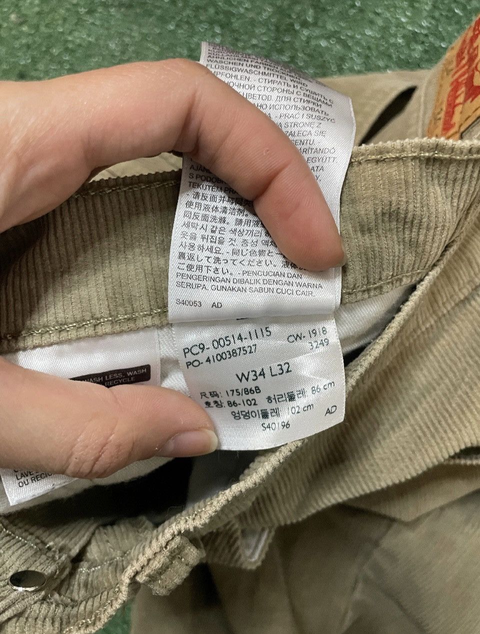 Levi's Levi 514 beige corduroy jeans Size US 34 / EU 50 - 4 Thumbnail