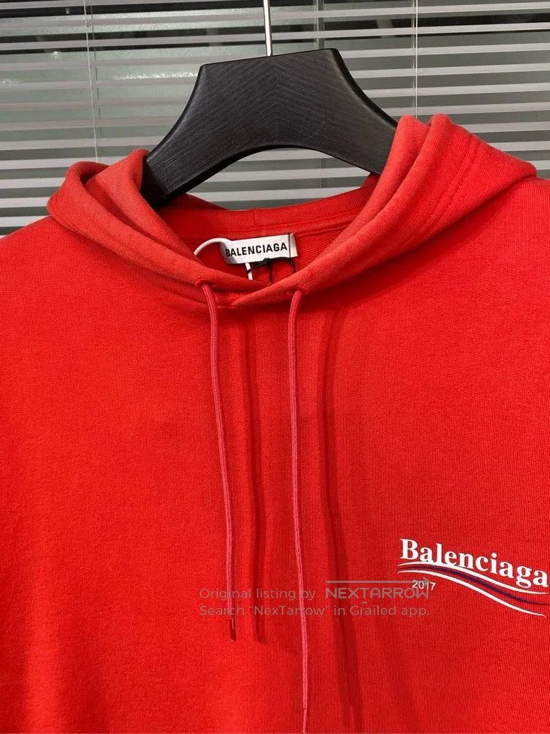 Balenciaga Balenciaga Red Logo Print Hoodie. Size US S / EU 44-46 / 1 - 3 Thumbnail