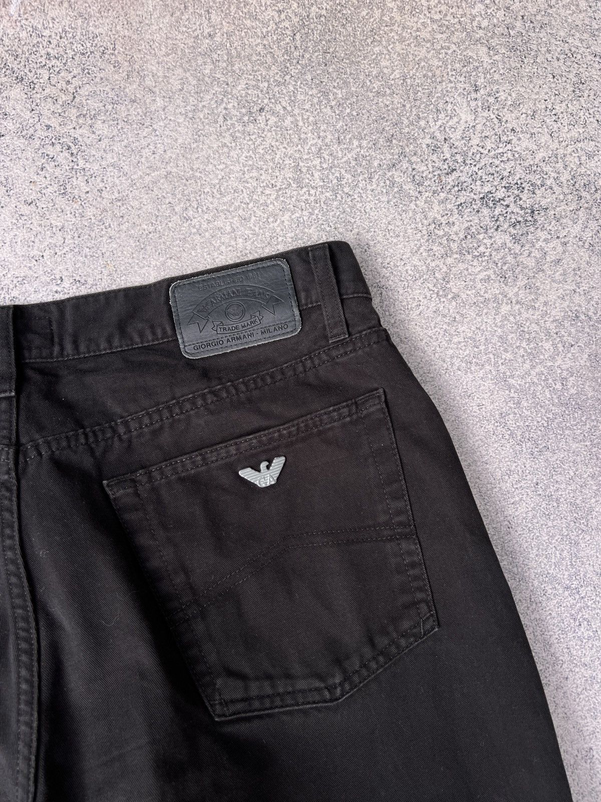Armani × Designer × Vintage Vintage Armani Jeans Black Pants Size US 32 / EU 48 - 13 Thumbnail