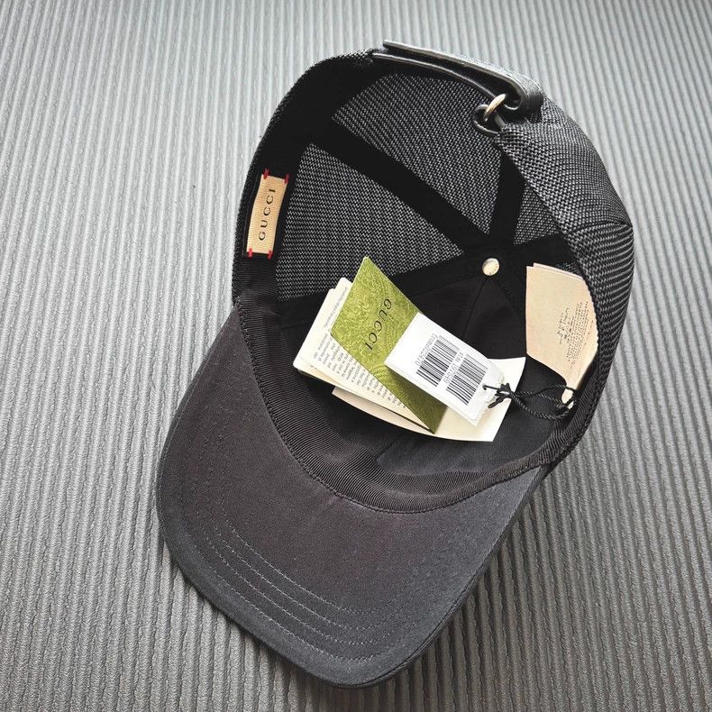 Gucci Gucci SizeL Embroidered logo black hat Size ONE SIZE - 4 Thumbnail