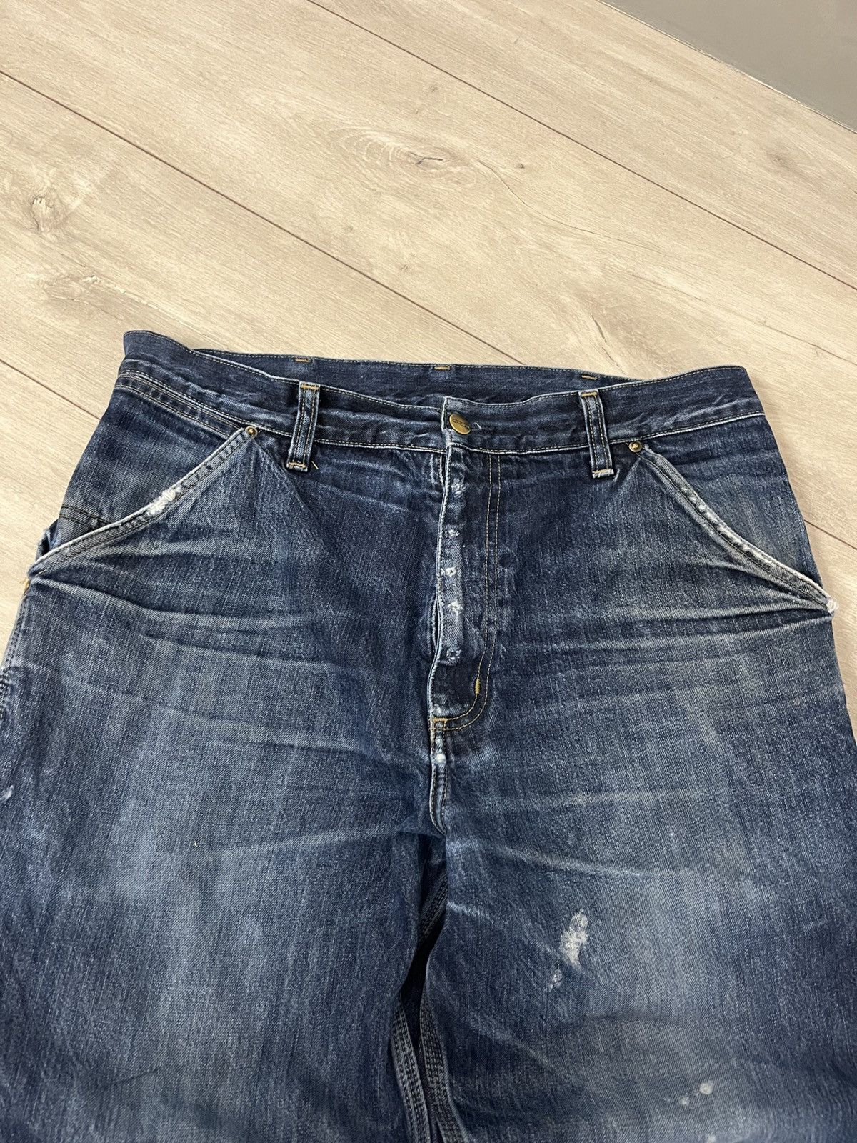 Carhartt 🔥90's Carhartt Double Knee Faded Y2k Carpenters Work Jeans Size US 32 / EU 48 - 16 Thumbnail