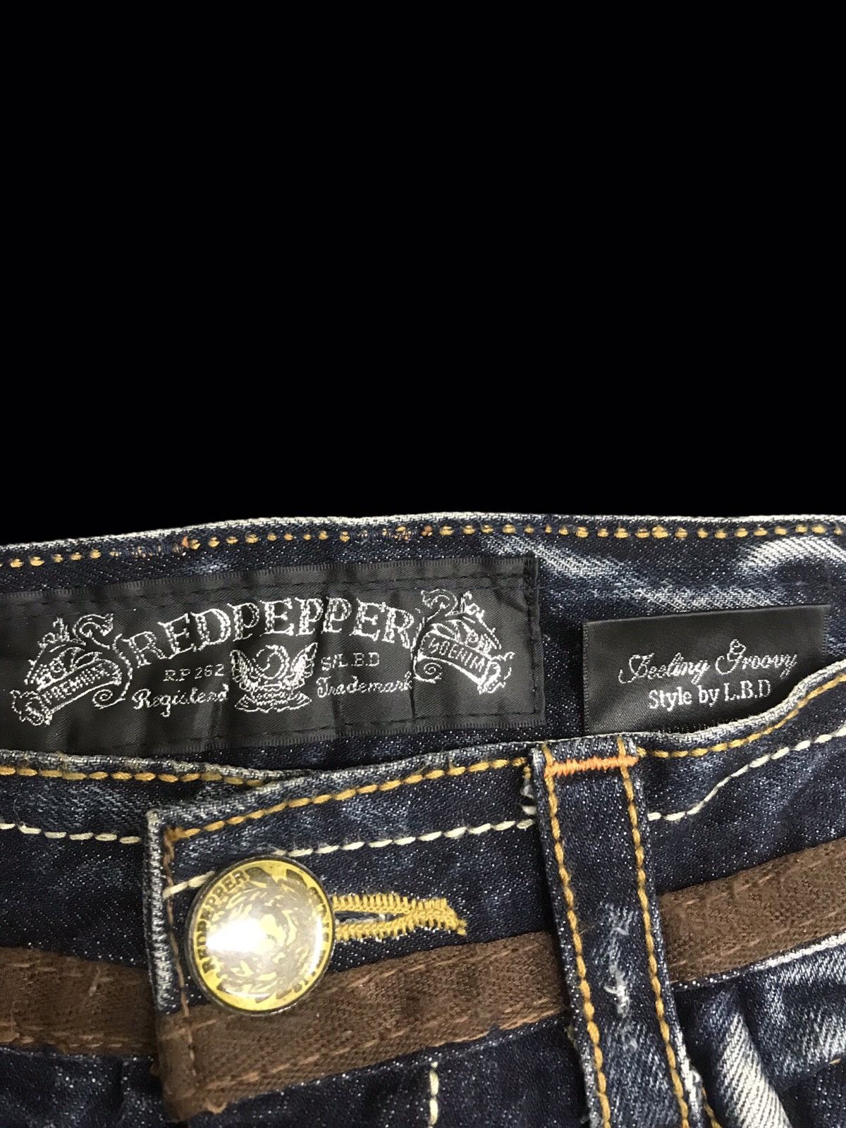 Japanese Brand 💥ARCHIVAL💥VERY RARE THE REDPEPPER SICK DESIGN DENIM F204 Size US 31 - 9 Thumbnail