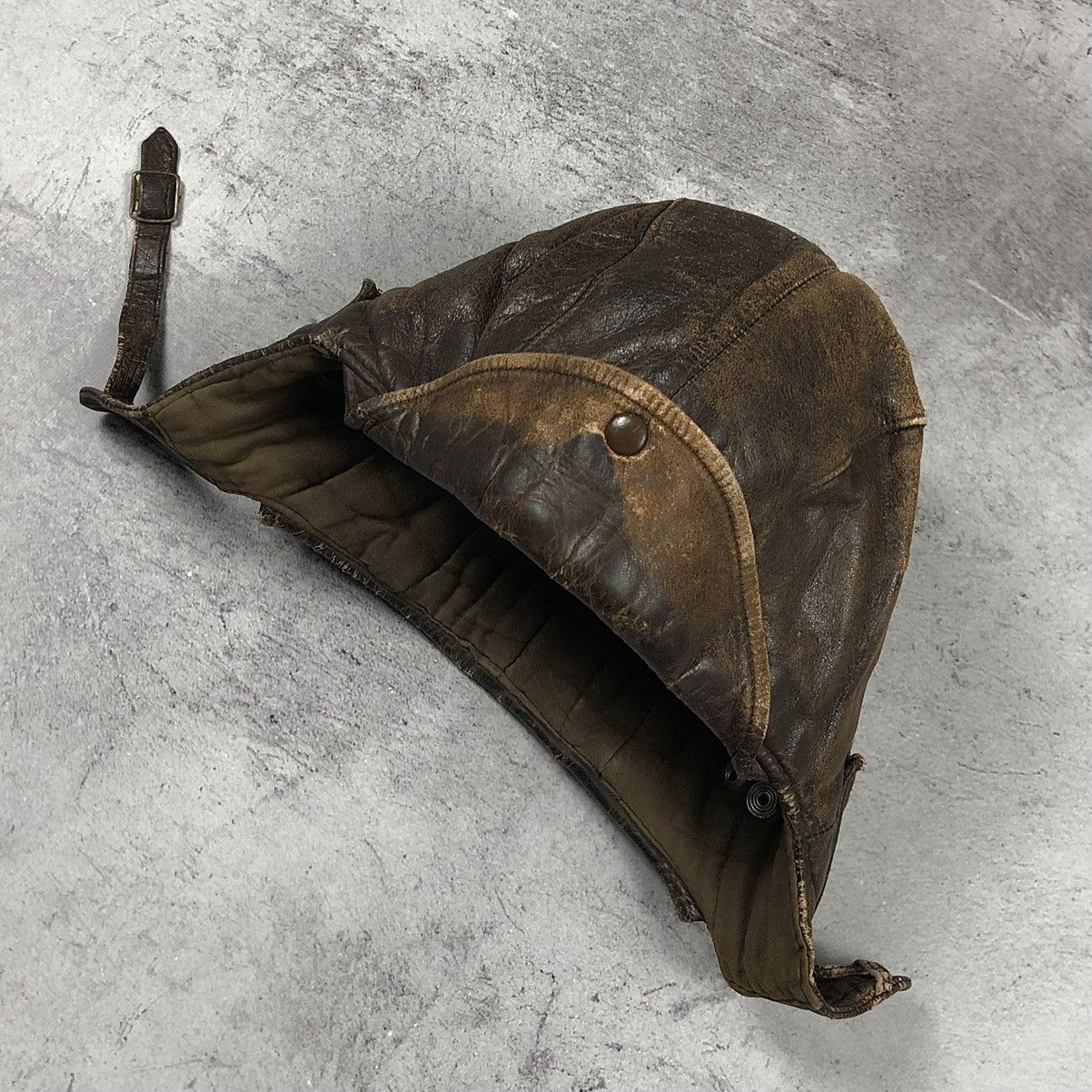 Vintage Rare Vintage 1920s–1930s Leather Aviator Flying Helmet Size ONE SIZE - 17 Thumbnail