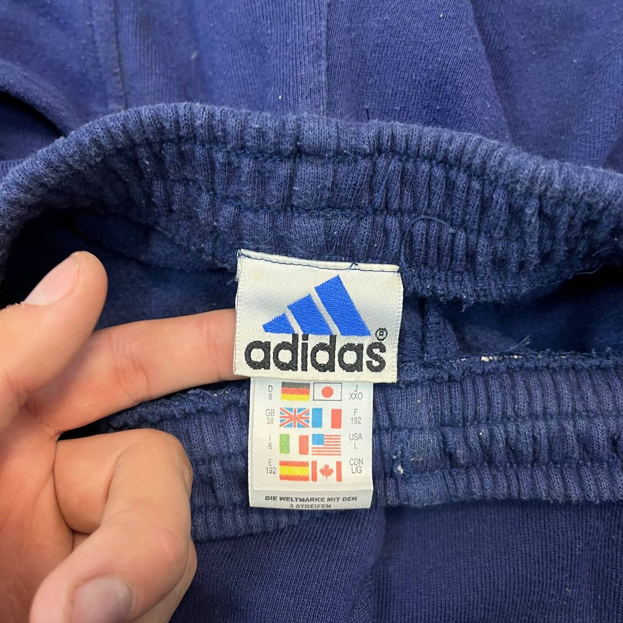 Adidas Vintage 90s Adidas Fleece Baggy Sweatpants Jogger Mens Sz L Size US 33 - 11 Thumbnail