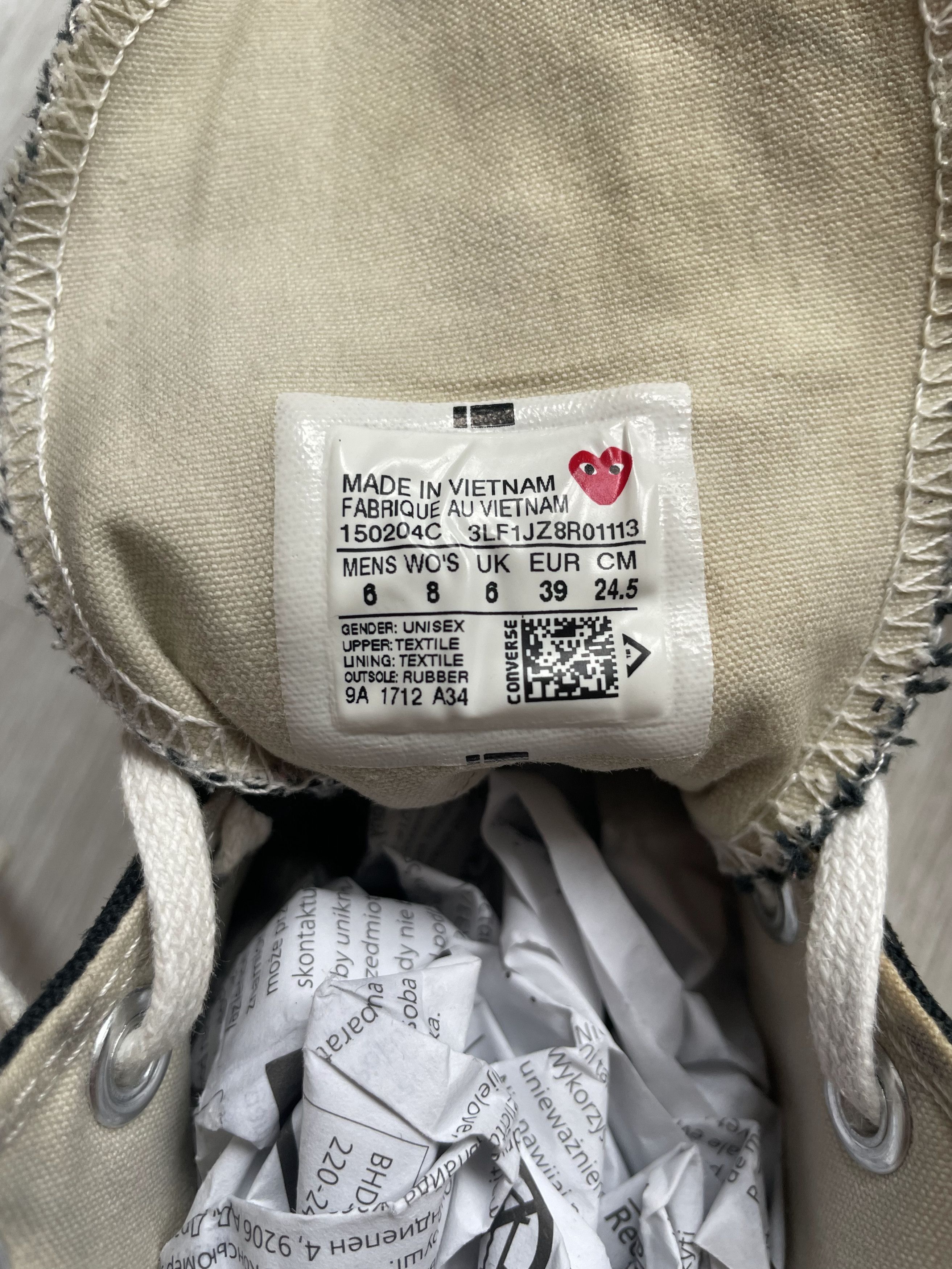 Comme des Garcons Converse Chuck Taylor x Comme des Garçons PLAY Size US 6 / EU 39 - 9 Thumbnail