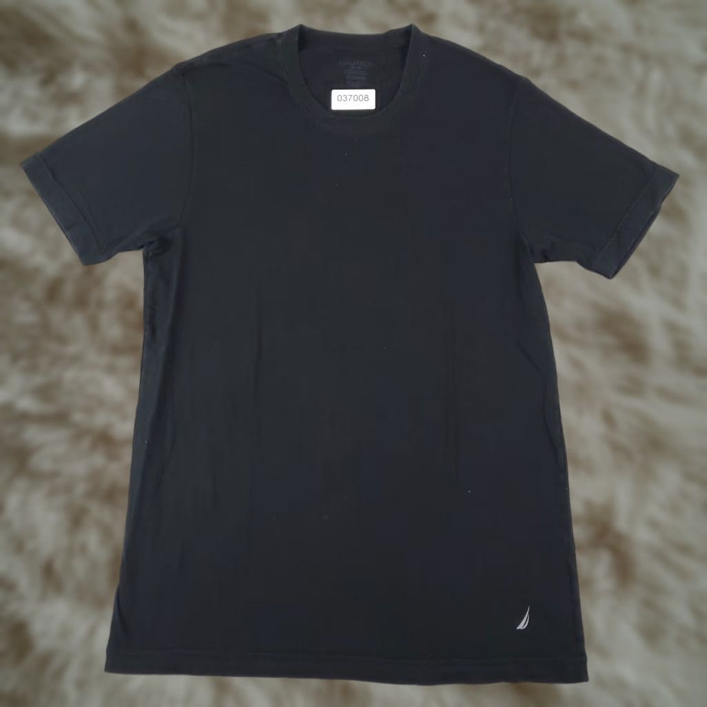 Nautica Nautica Mens T Shirt Short Sleeve Black Size M Casual Crew Neck Cotton Solid Size US M / EU 48-50 / 2 - 1 Thumbnail