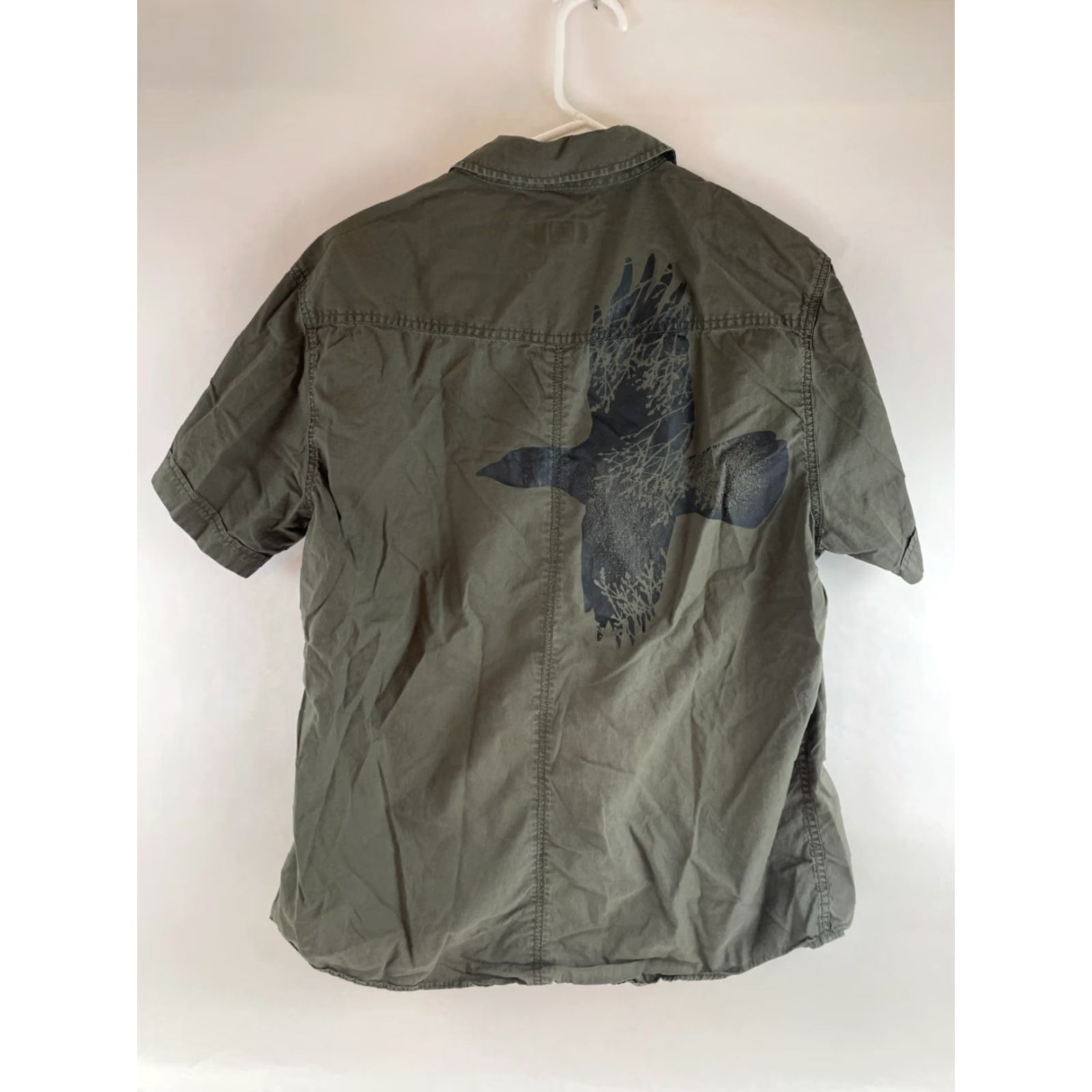 Vintage Utility Shirt Men's Large Green Duck Hunting Button Up Pockets Short Sleeve Cotton Cotton Blend Size US L / EU 52-54 / 3 - 2 Thumbnail