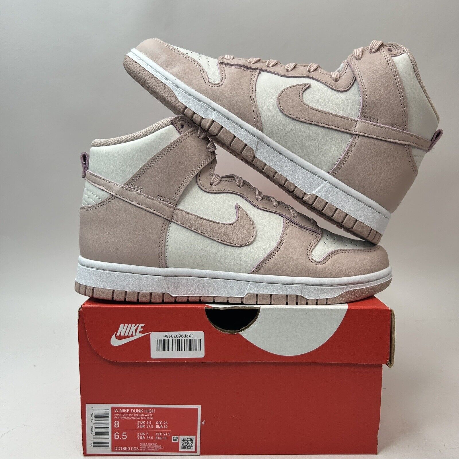 Nike Nike Dunk High WMNS “Pink Oxford” 2023 Size US 8 / IT 38 - 1 Thumbnail