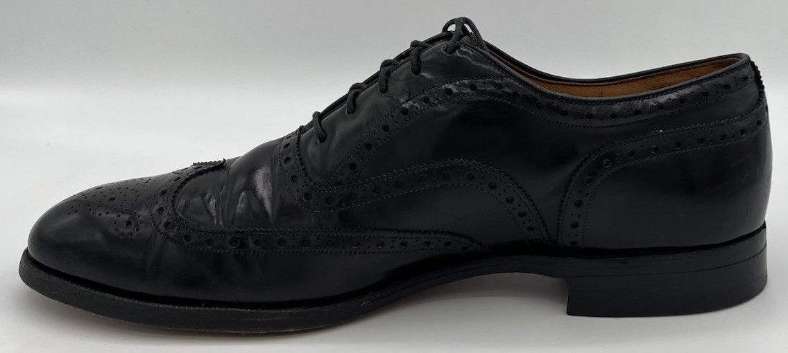 Johnston & Murphy Vtg Johnston & Murphy Aristocraft Black Shell Cordovan 10C Size US 10 / EU 43 - 5 Thumbnail