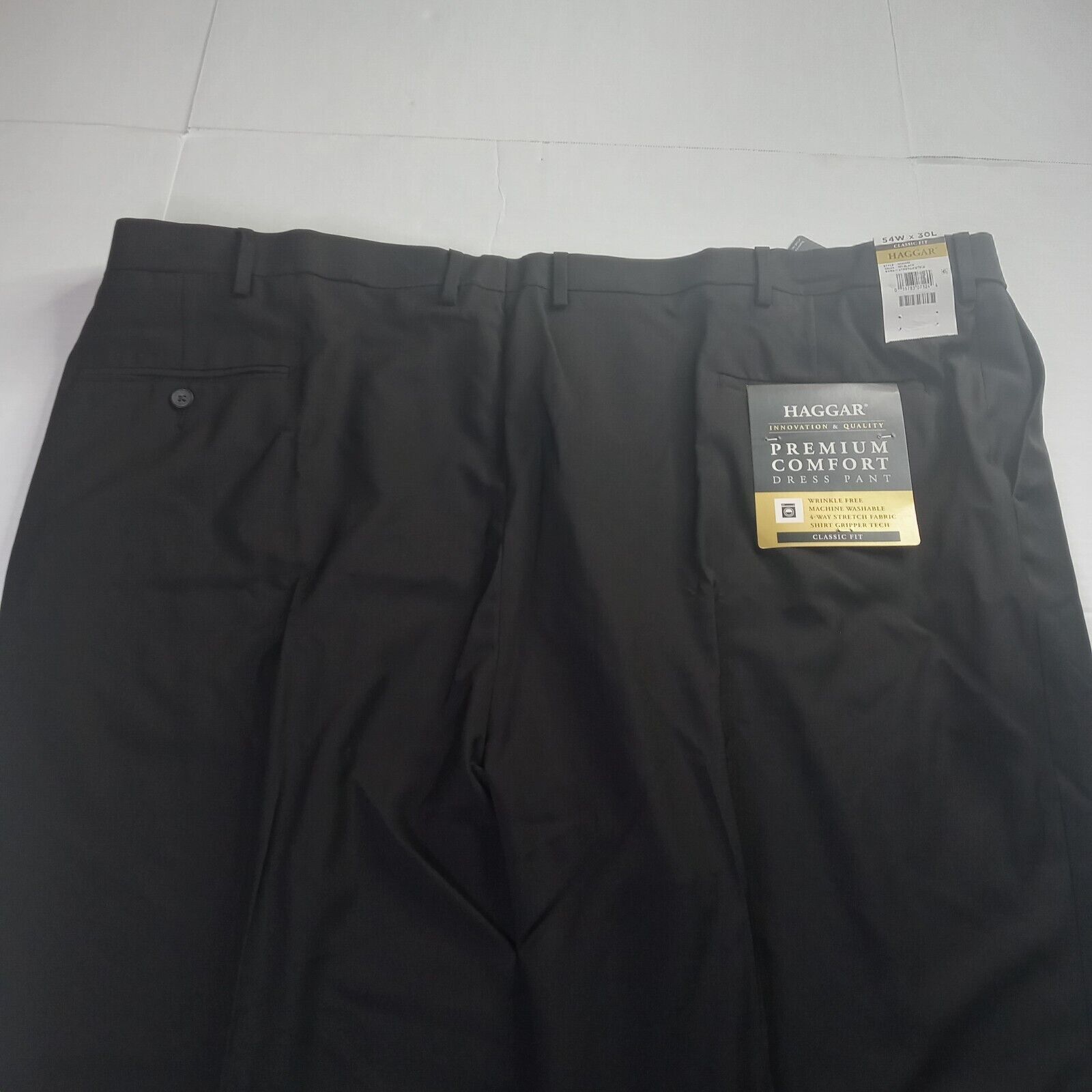 Haggar Haggar Premium Dress Pants Men's 54x30 Black Classic-Fit Size US 44 / EU 60 - 8 Thumbnail
