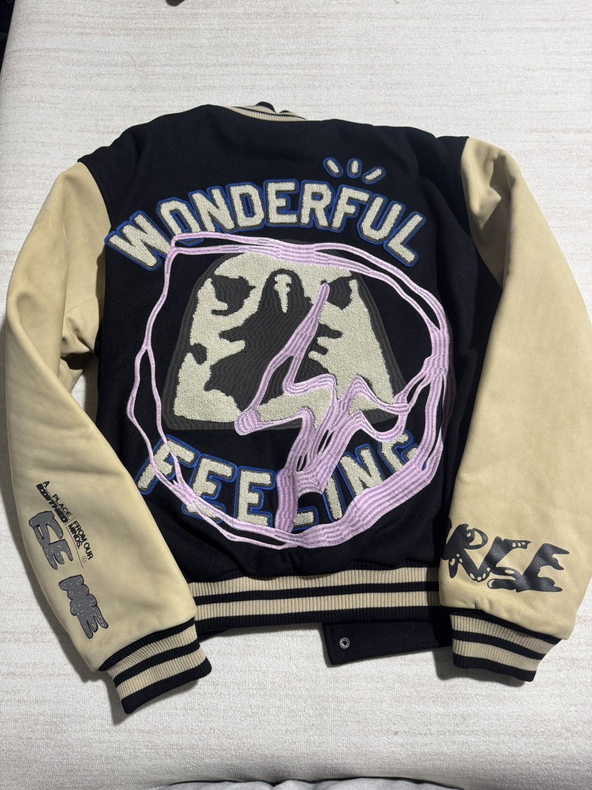 Travis Scott Cactus jack fragment manifest letterman jacket Size US S / EU 44-46 / 1 - 5 Thumbnail