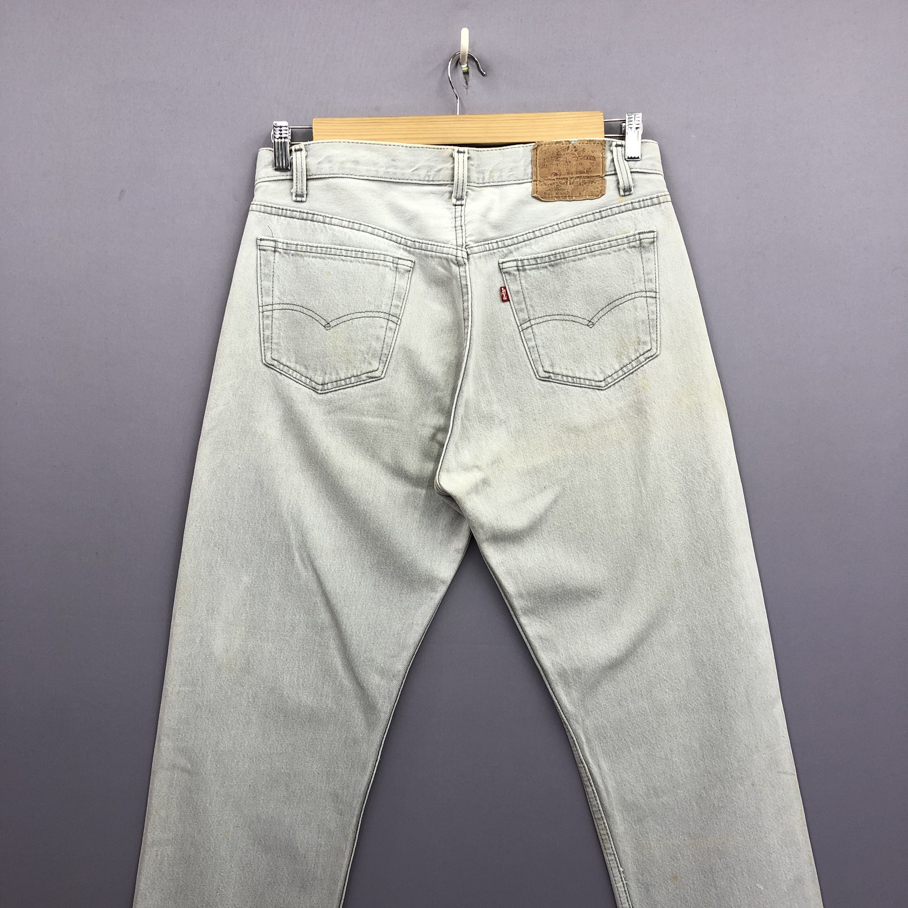 Levi's Vintage Levis 501 Gray Jeans Levi's Button Fly Faded Denim Size US 34 / EU 50 - 4 Thumbnail