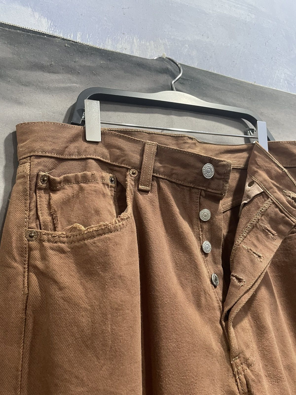 Japanese Brand × Levi's × Vintage 🔥🔥Vintage levi’s 501 denim brown🔥🔥 Size US 32 / EU 48 - 6 Thumbnail