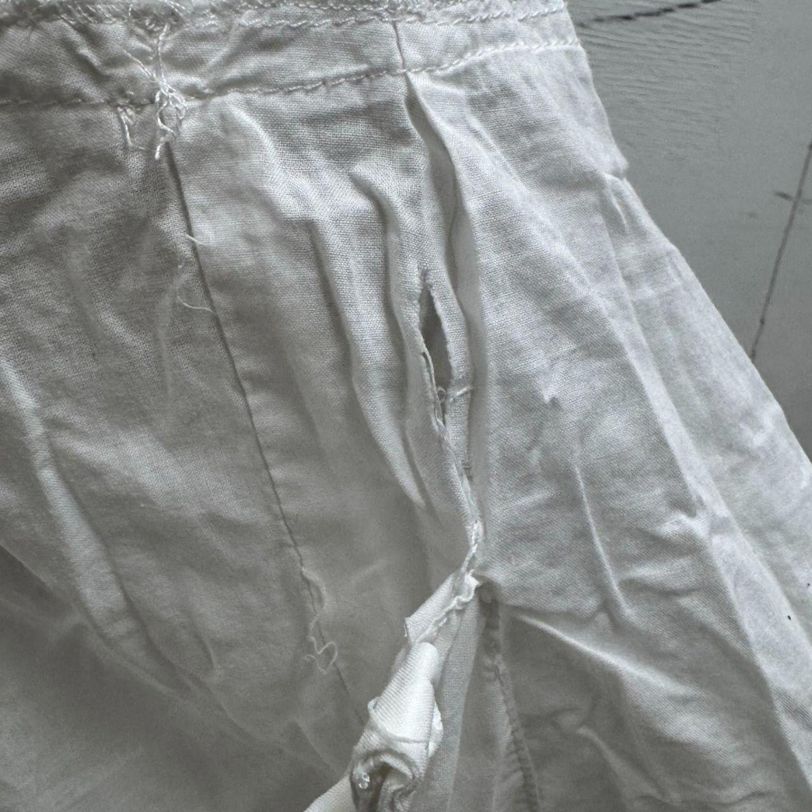 Other Vintage La Mode Est à Vous White Cotton Parachute Dress Size S / US 4 / IT 40 - 7 Thumbnail