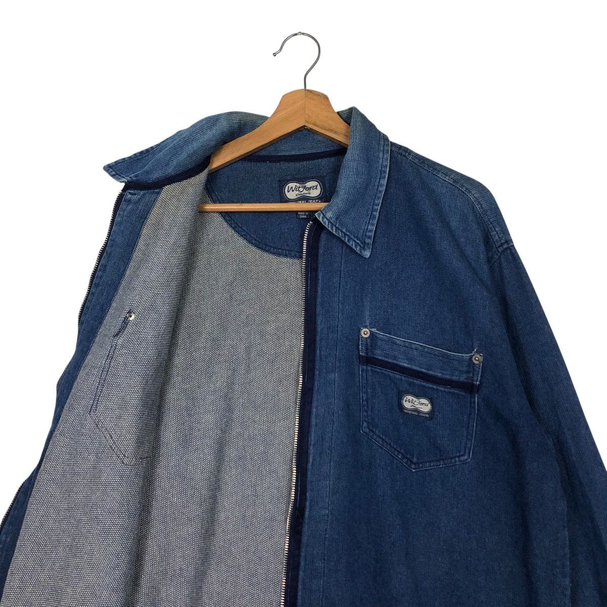 Japanese Brand Rare Witford Classic Oversized Denim Zip Shirt Jacket LL Size US L / EU 52-54 / 3 - 13 Thumbnail