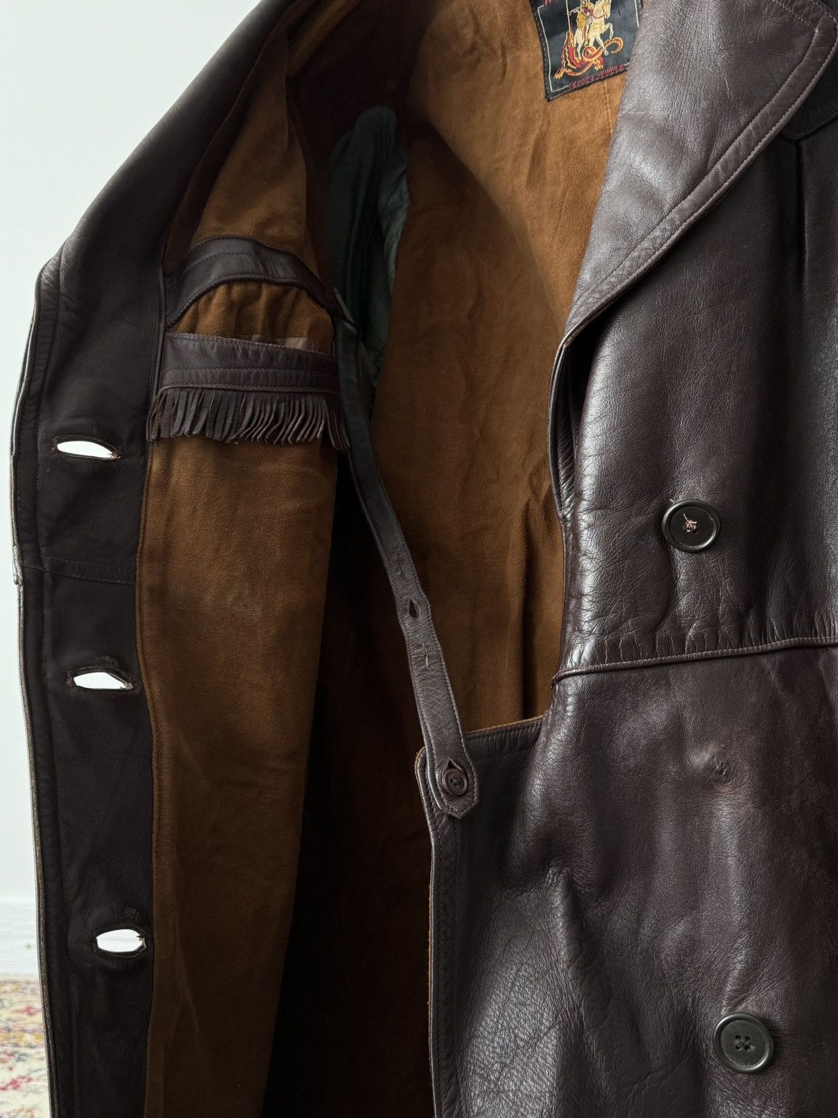 Vintage 1950s Vintage British Dispatch Rider Leather Trench Coat Size US M / EU 48-50 / 2 - 8 Thumbnail