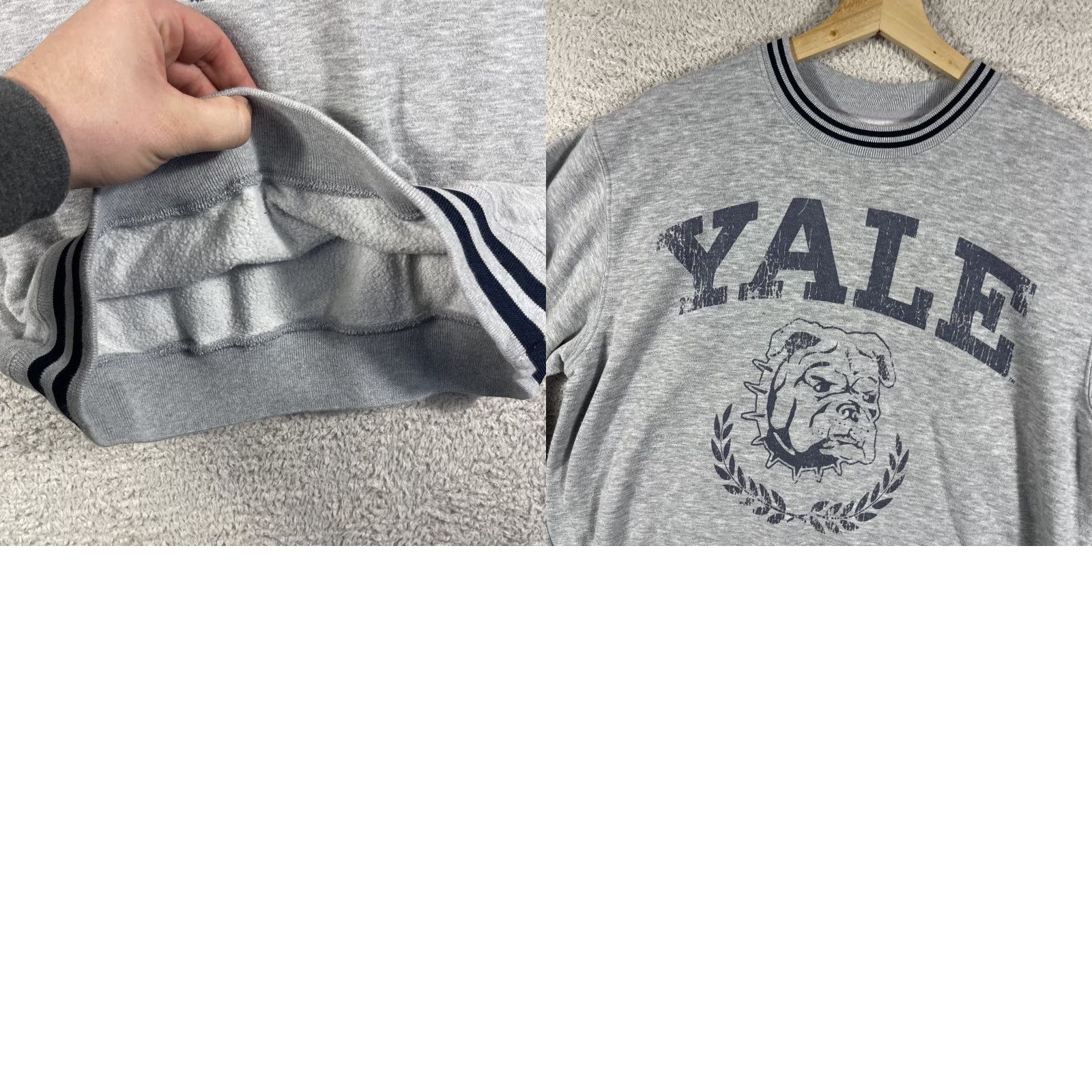 Vintage VINTAGE Yale University Crewneck Sweatshirt Adult Large Gray Bulldogs Ivy League Preppy Size US L / EU 52-54 / 3 - 8 Thumbnail