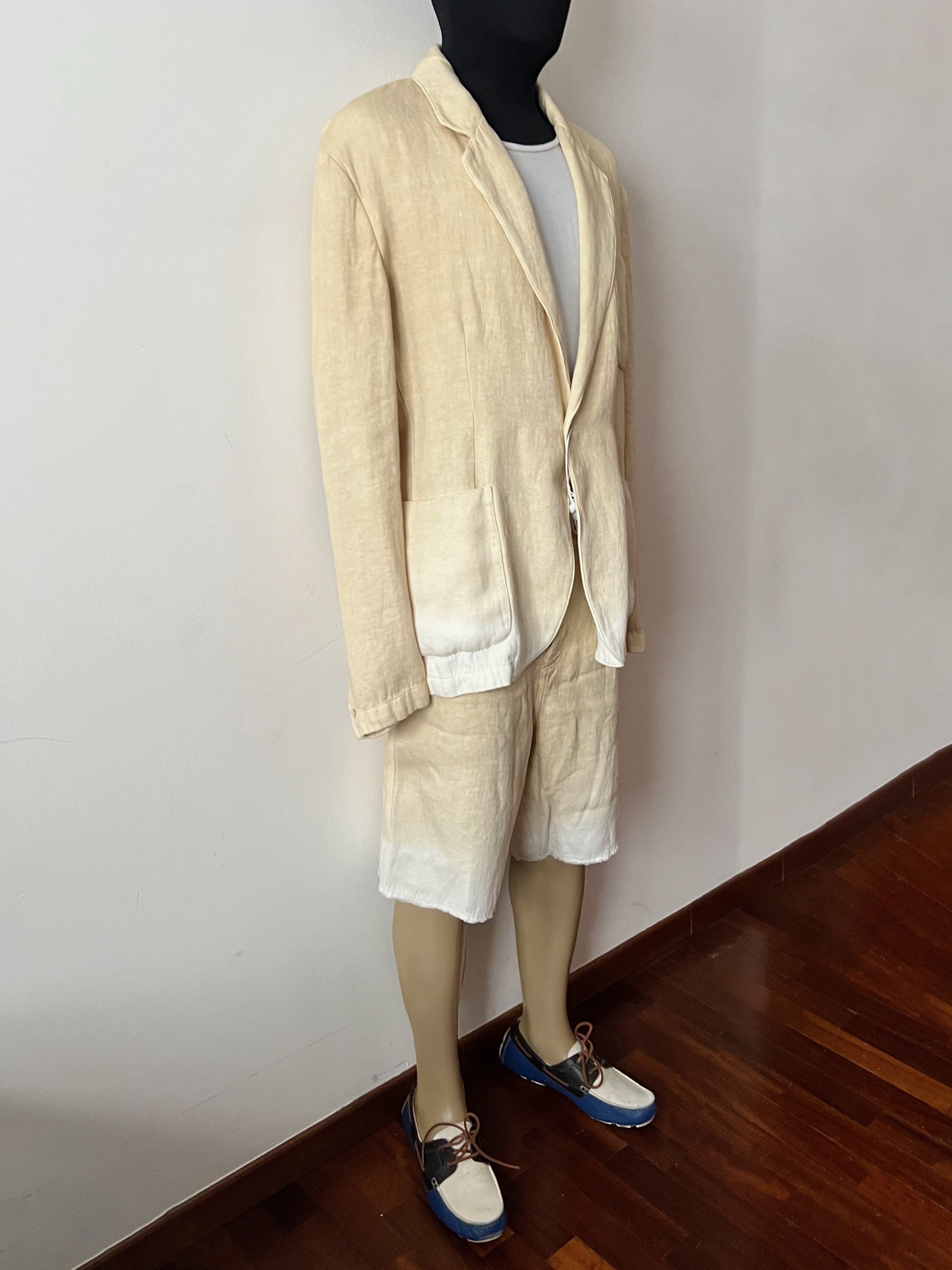Federico Curradi Suit Blazer+Bermuda Linen Degradè Size 42R - 5 Thumbnail