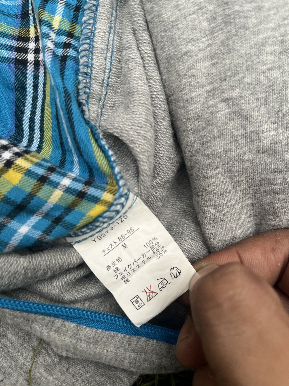 Japanese Brand Flannel Double Layer Patchwork Hoodie Sweater Y2K Style Vtg Size US M / EU 48-50 / 2 - 5 Thumbnail