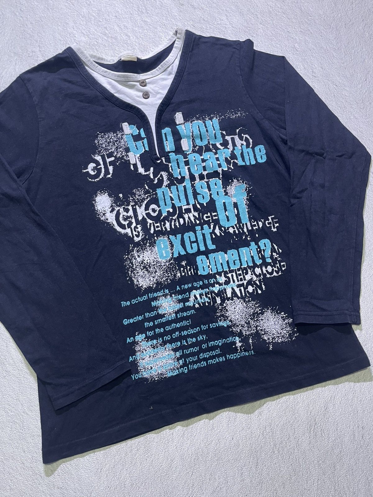Japanese Brand VINTAGE Y2K long sleeve tshirt ifsix style Size US M / EU 48-50 / 2 - 2 Thumbnail