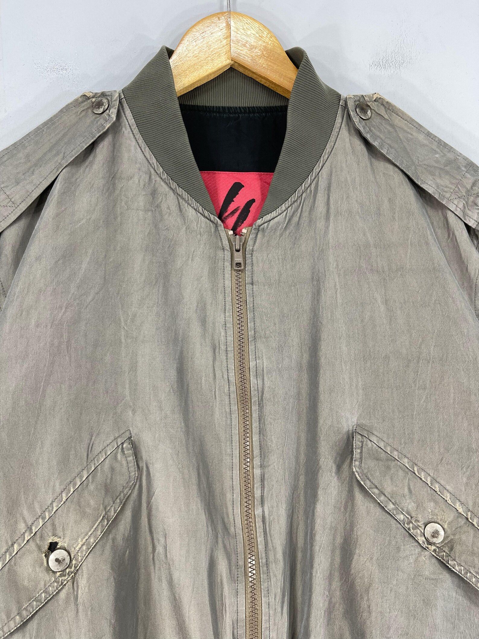 Y's for Men × Yohji Yamamoto Shimmer Bomber Washed Size US M / EU 48-50 / 2 - 4 Thumbnail