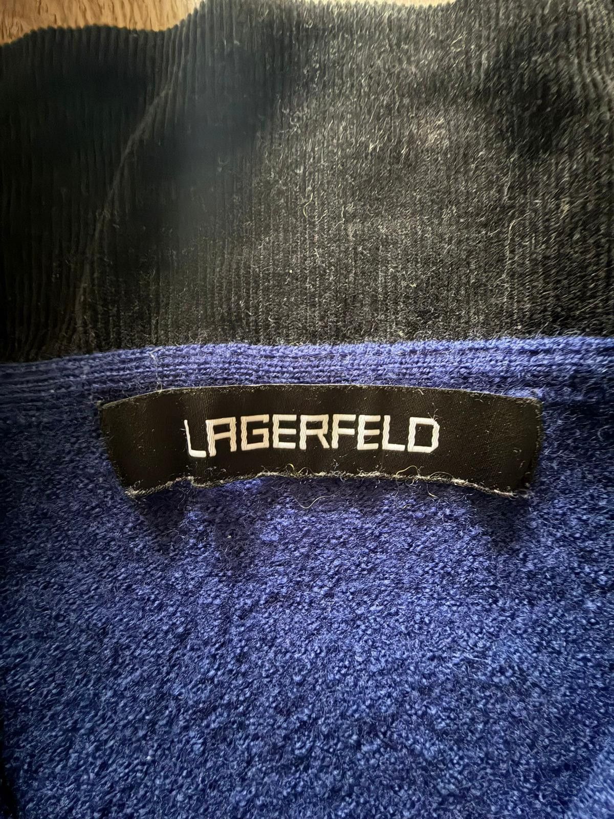 Karl Lagerfeld Lagerfeld Vintage Blue Merino Wool Half-Zip Pullover Sz S Size US S / EU 44-46 / 1 - 9 Thumbnail