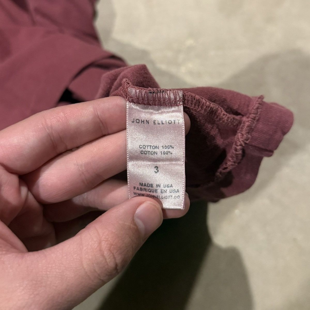 John Elliott John Elliott Overdyed Faded University Tee Red Size US XL / EU 56 / 4 - 4 Thumbnail