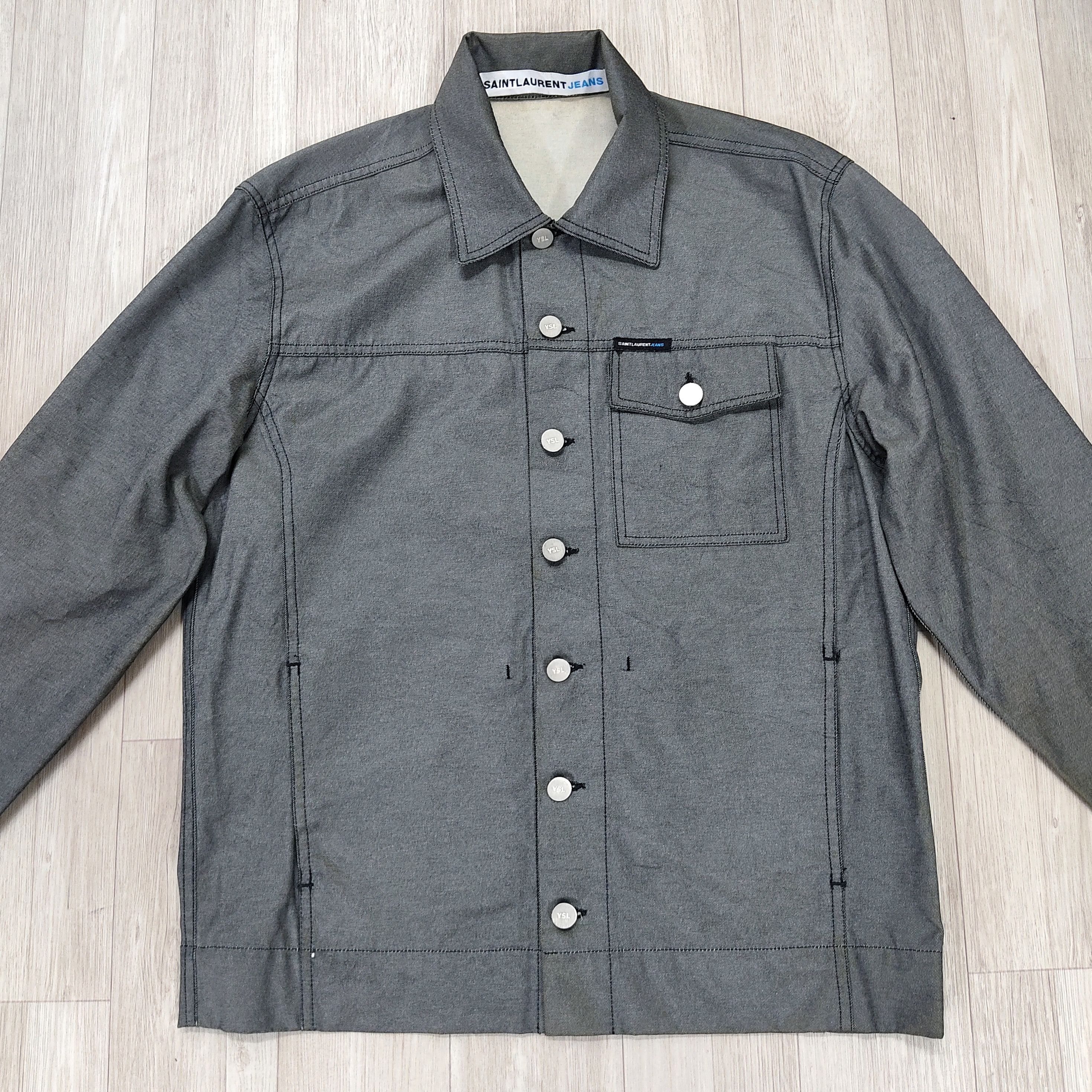 Yves Saint Laurent SAINT LAURENT JEANS Baumwolle Overshirt Jacket Size US M / EU 48-50 / 2 - 5 Thumbnail