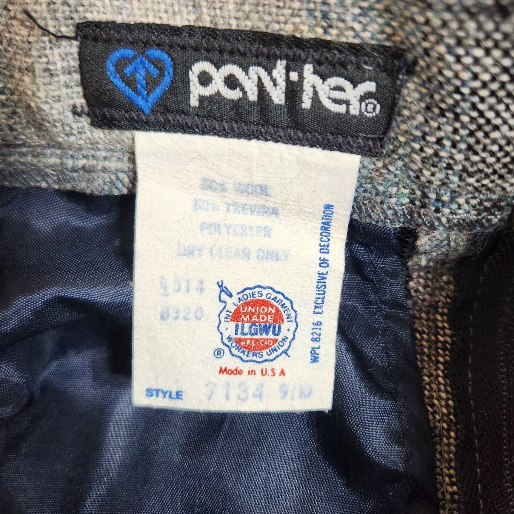 Vintage VINTAGE Panther Skirt Womens Midi Full Wool/Trevira Polyester Blend 80s Plaid High Rise Zip Lined Flare XS Blue Patttern? Size 26" / US 2 / IT 38 - 6 Thumbnail