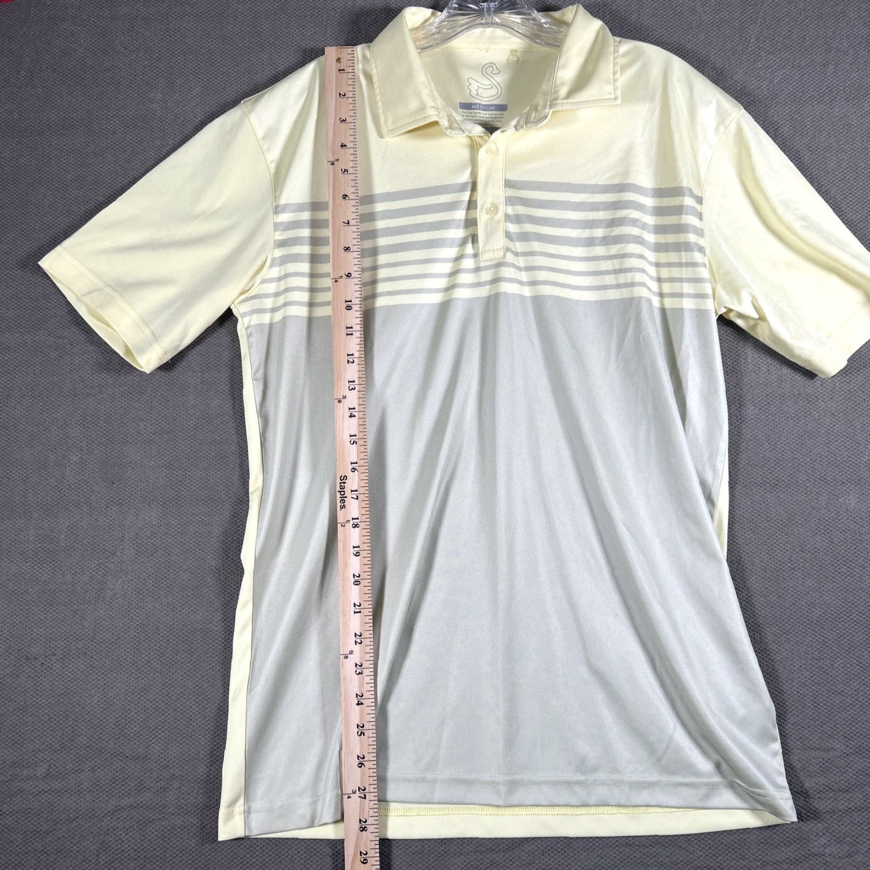 Vintage Swannies Co. Polo Shirt Mens Medium Performance Golf Polo Yellow & Grey Size US M / EU 48-50 / 2 - 5 Thumbnail