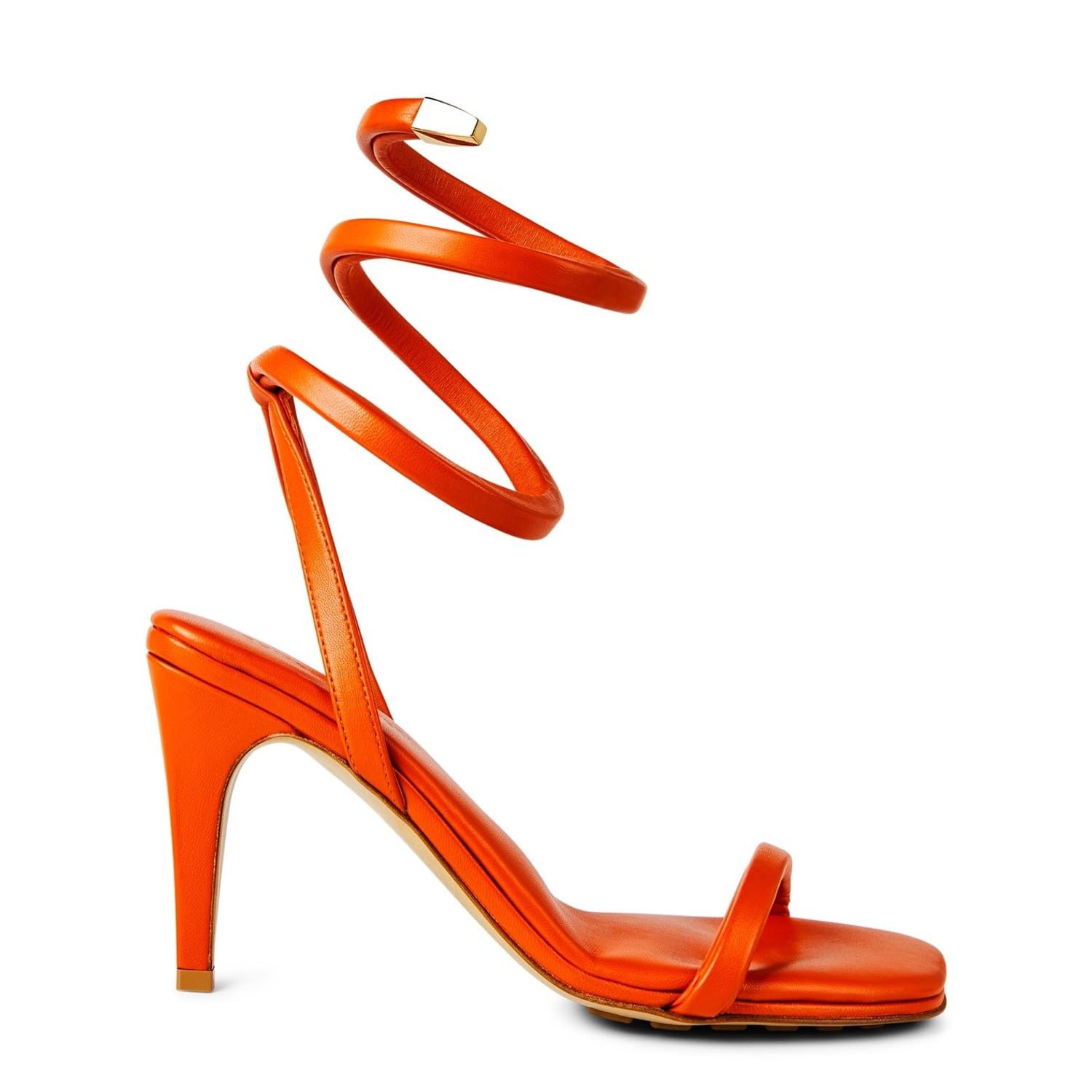 Bottega Veneta Bottega Veneta Bv Stiletto Heel Sandals in Orange Size US 6 / IT 36 - 1 Thumbnail