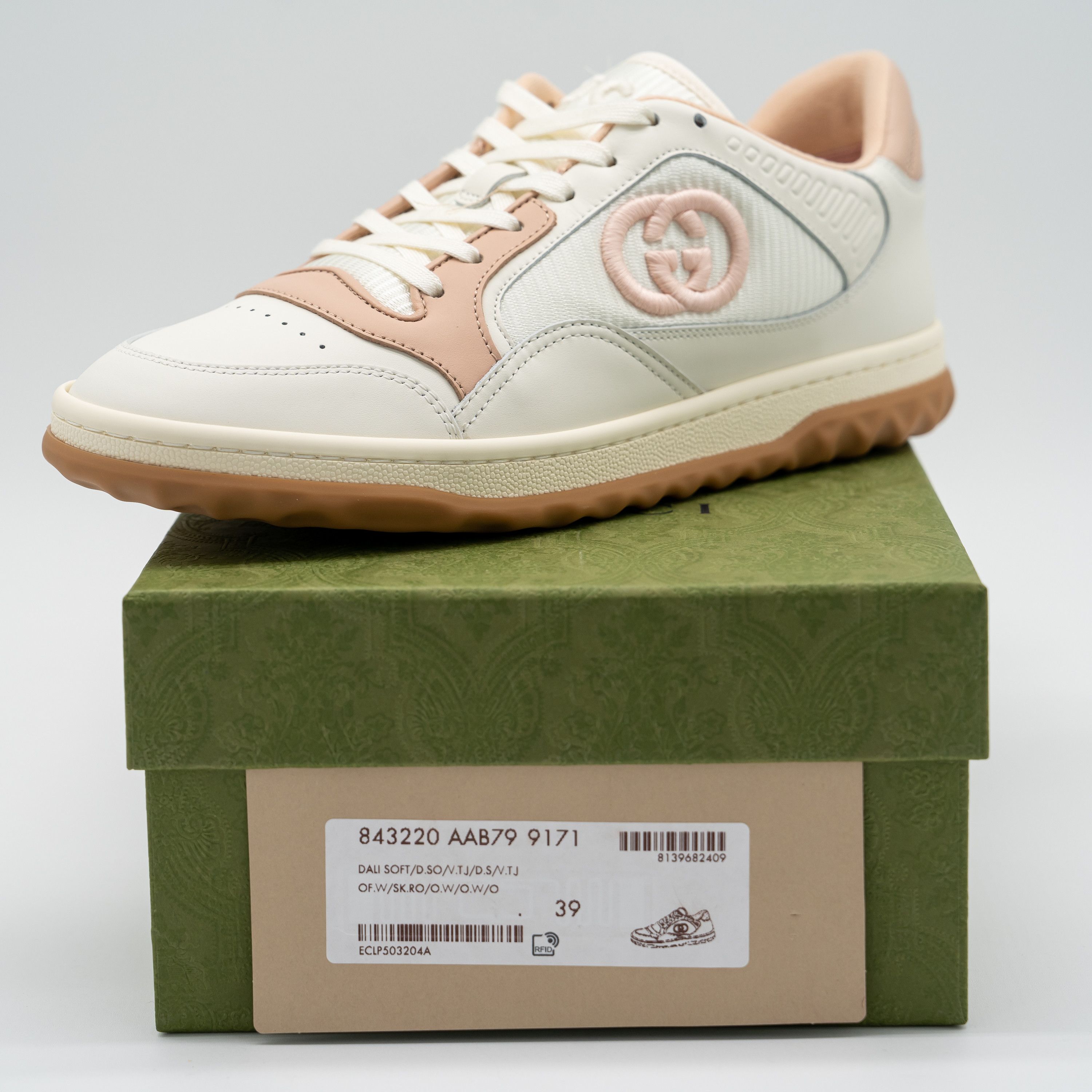 Gucci 9us Gucci MAC80 White Pink GG Distressed Sneakers Size US 9 / IT 39 - 12 Thumbnail