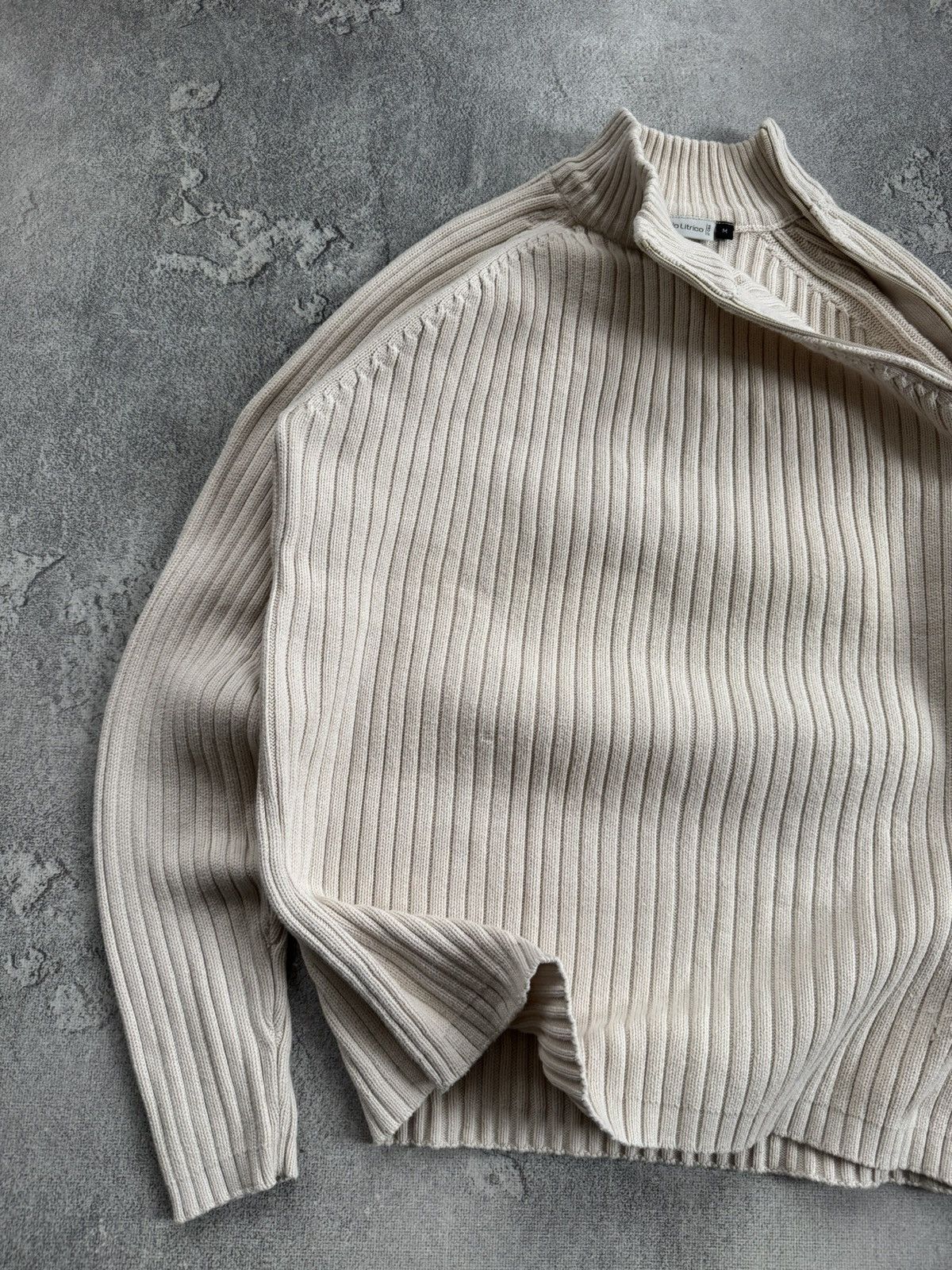 Le Grande Bleu (L.G.B.) Retro M 1/4 zip stripes sweater knitwear jumper pullover Y2K Size US M / EU 48-50 / 2 - 3 Thumbnail