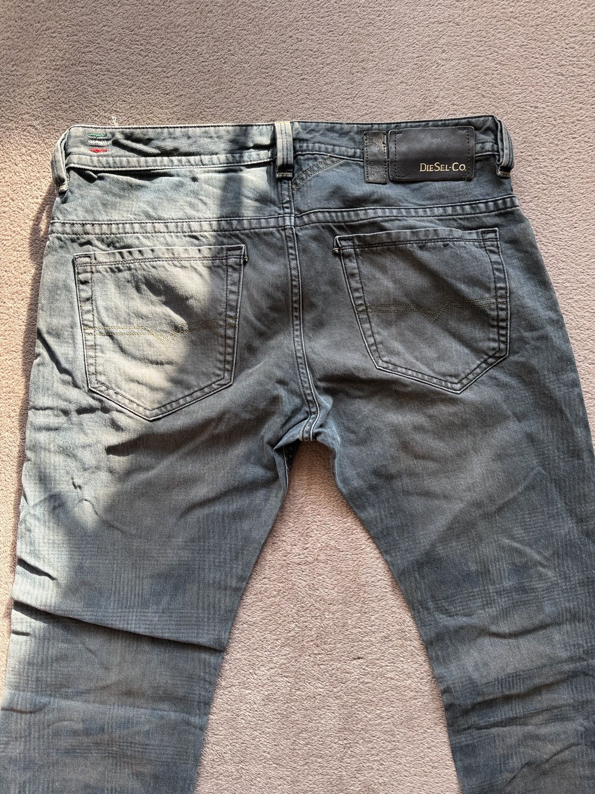 Le Grande Bleu (L.G.B.) Helmut Lang Style Sick Diesel Thavar Dirty Y2K Mudwash Jeans Size US 32 / EU 48 - 6 Thumbnail