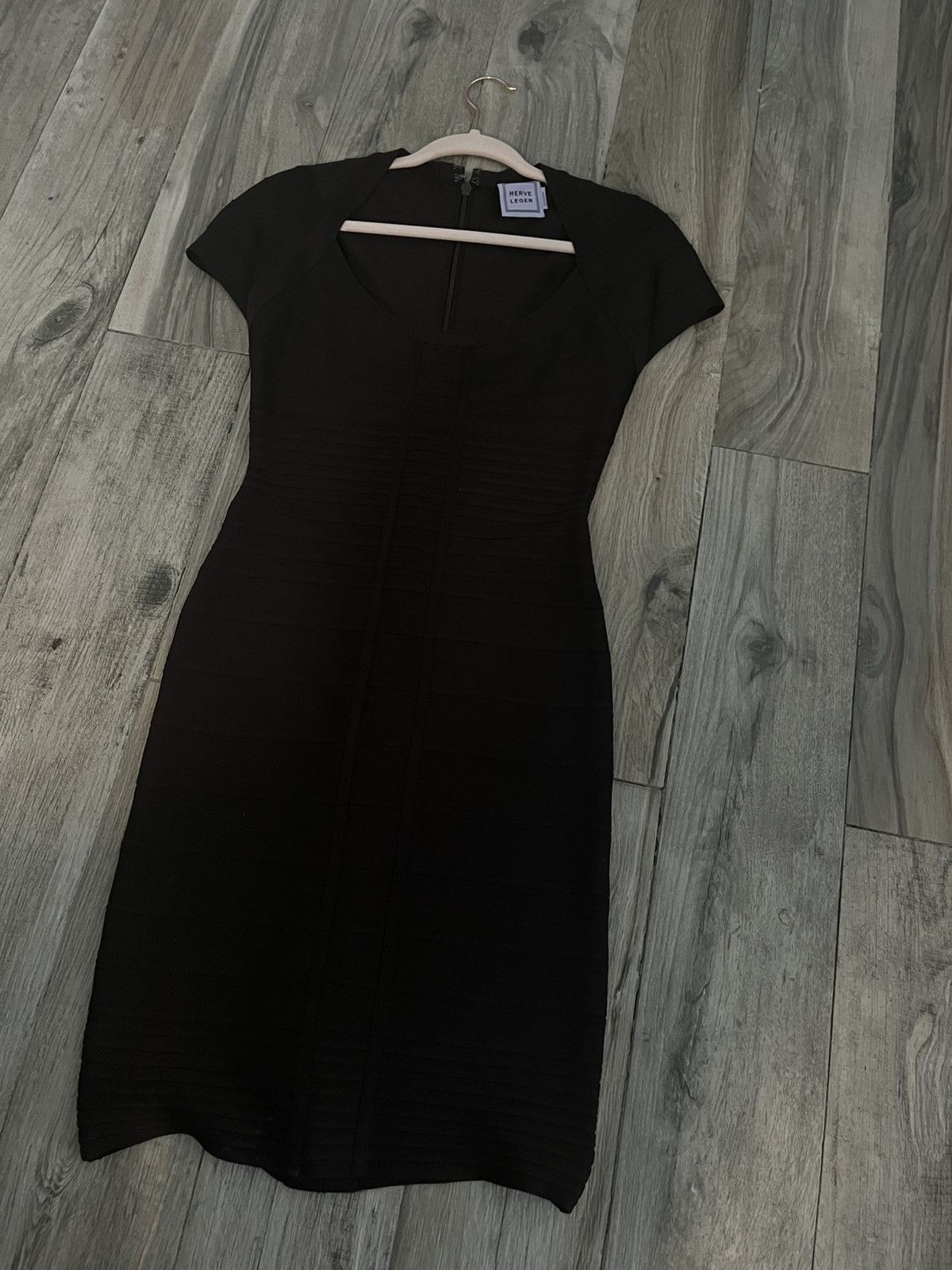 Herve Leger Brown Herve Leger bandage dress | Grailed