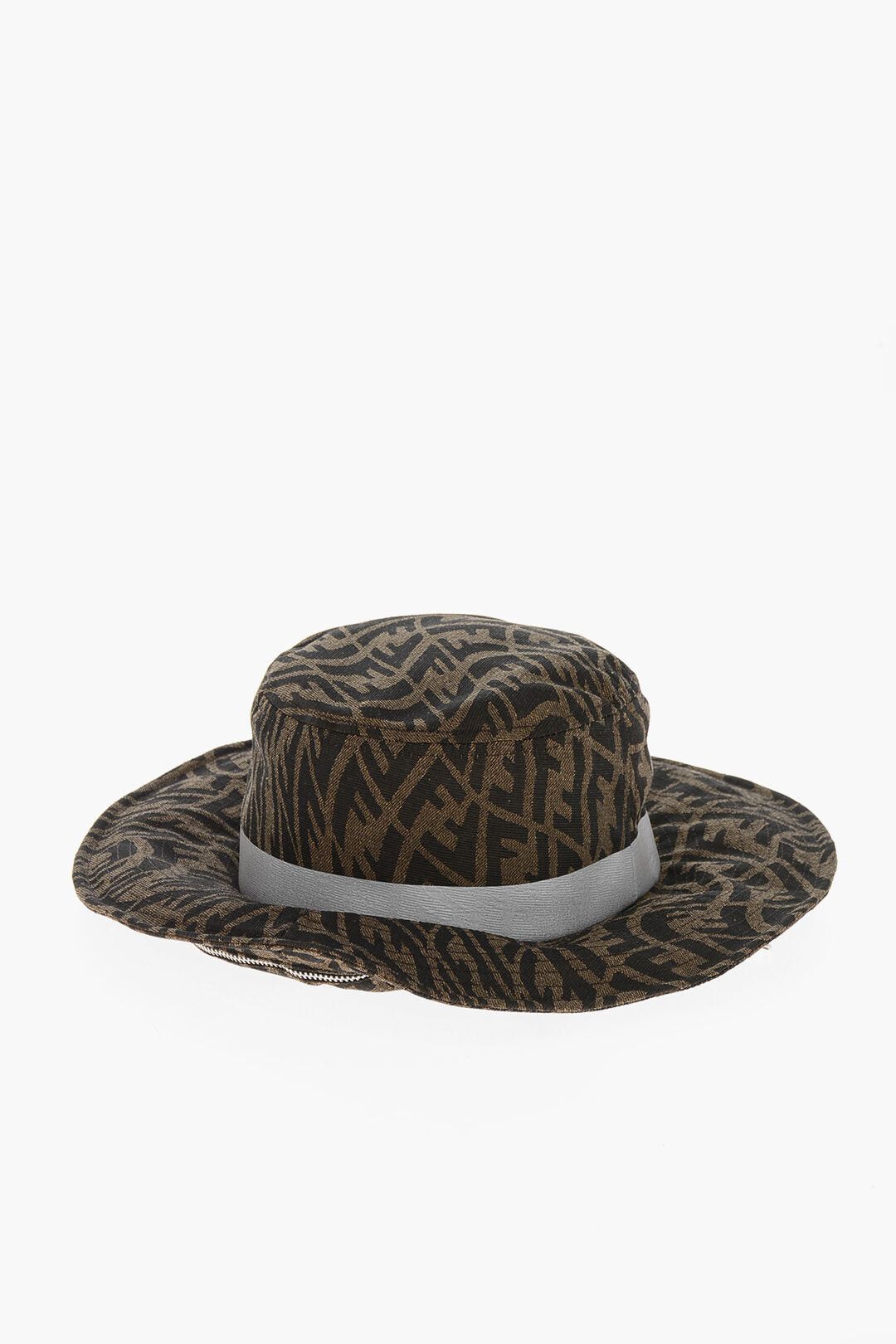 Fendi Sahara Bucket Hat with Monogram Pattern and Removable Fly Screen Size ONE SIZE - 1 Thumbnail
